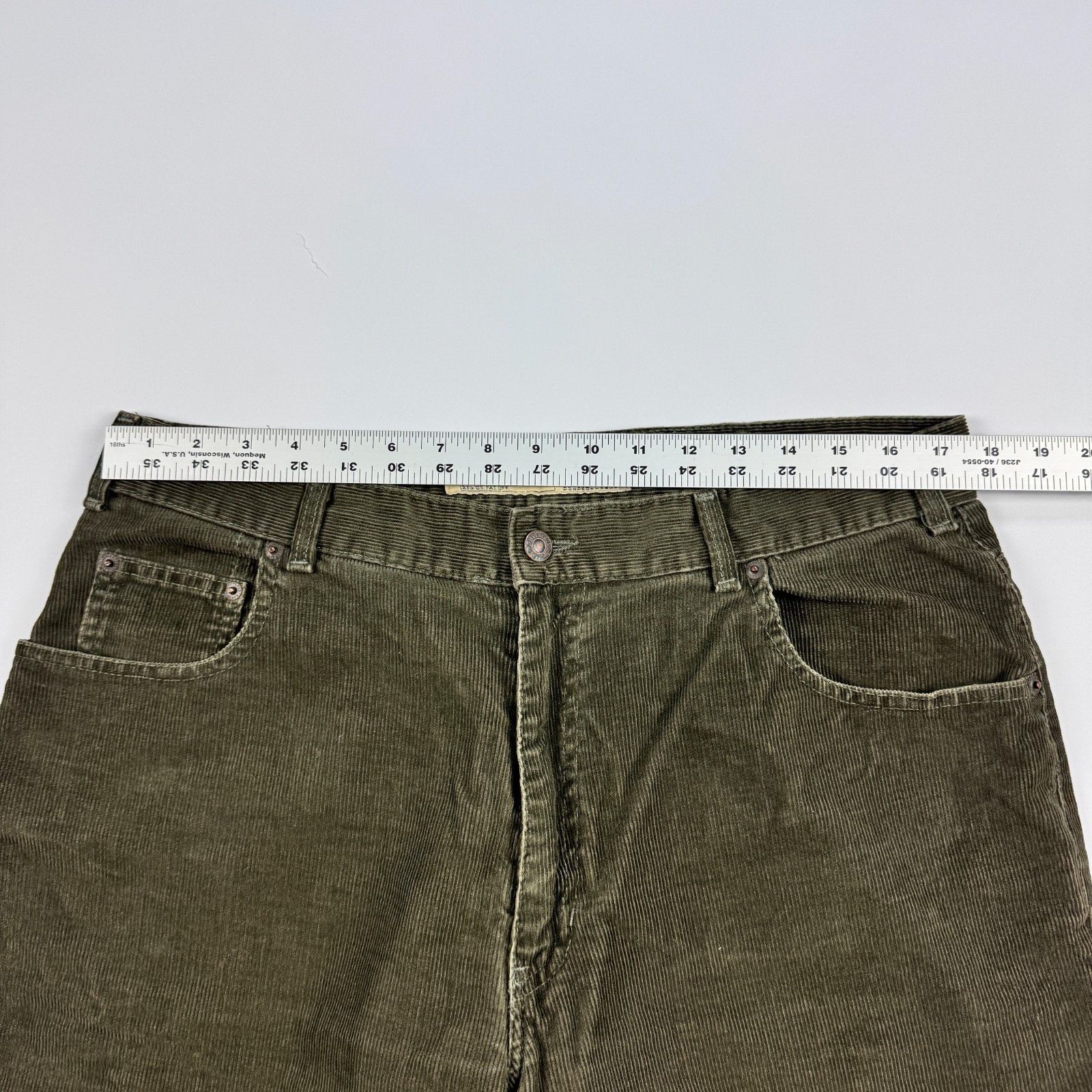 Abercrombie & Fitch VTG Abercrombie & Fitch 36x32 Corduroy Pants USA Green Size US 36 / EU 52 - 4 Thumbnail