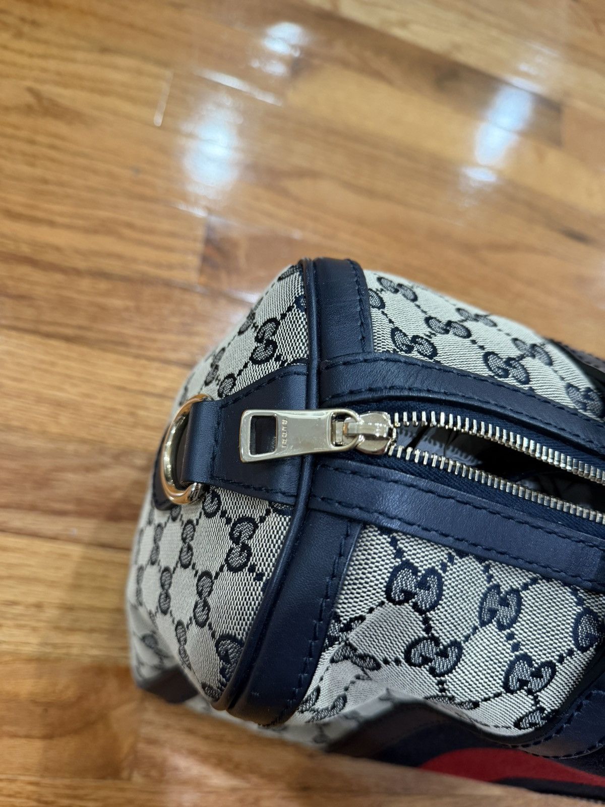 Gucci Gucci GG Canvas Boston Navy Medium Size ONE SIZE - 5 Thumbnail