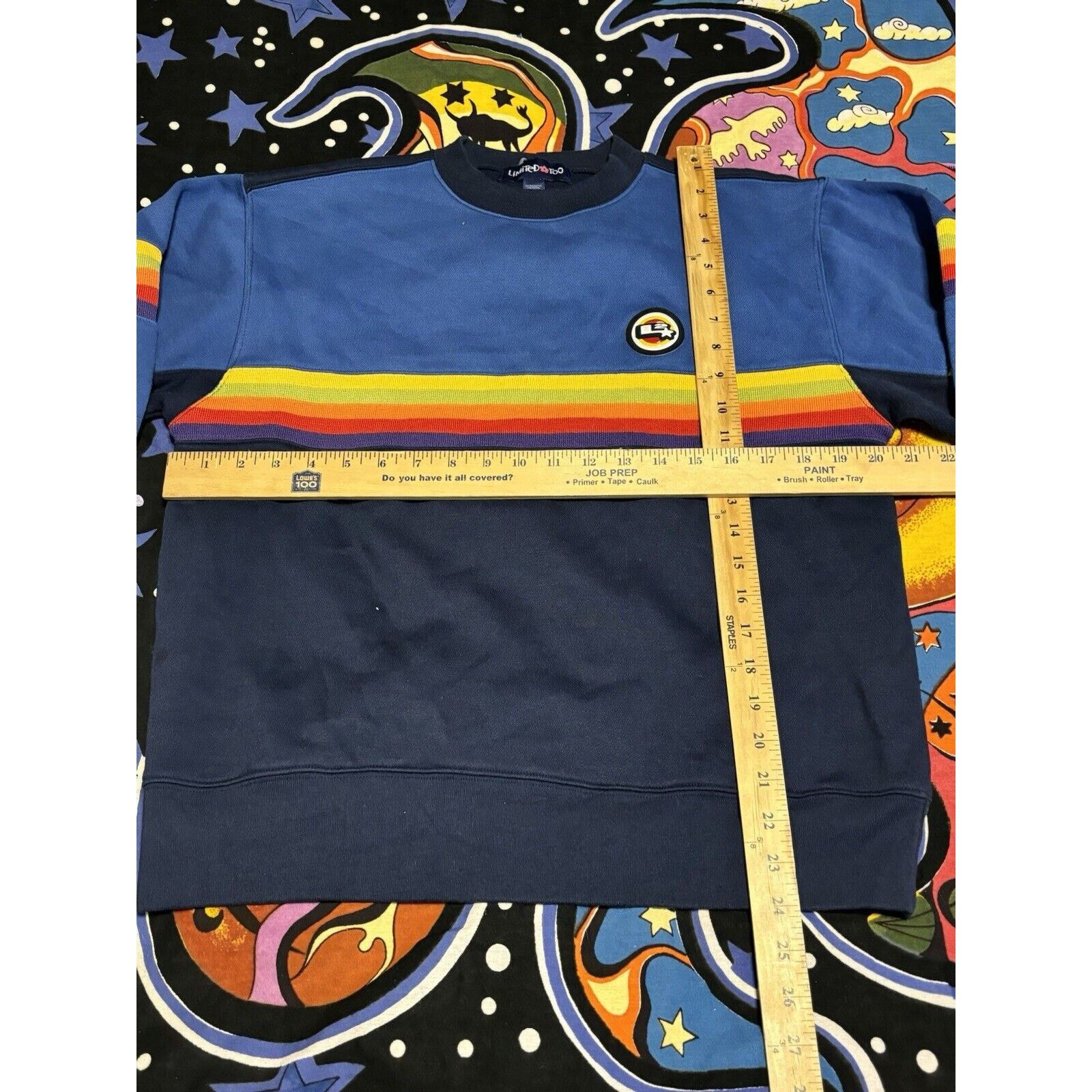 Other Vintage y2k limited too Crewneck blue Size 14/L Size L / US 10 / IT 46 - 5 Thumbnail