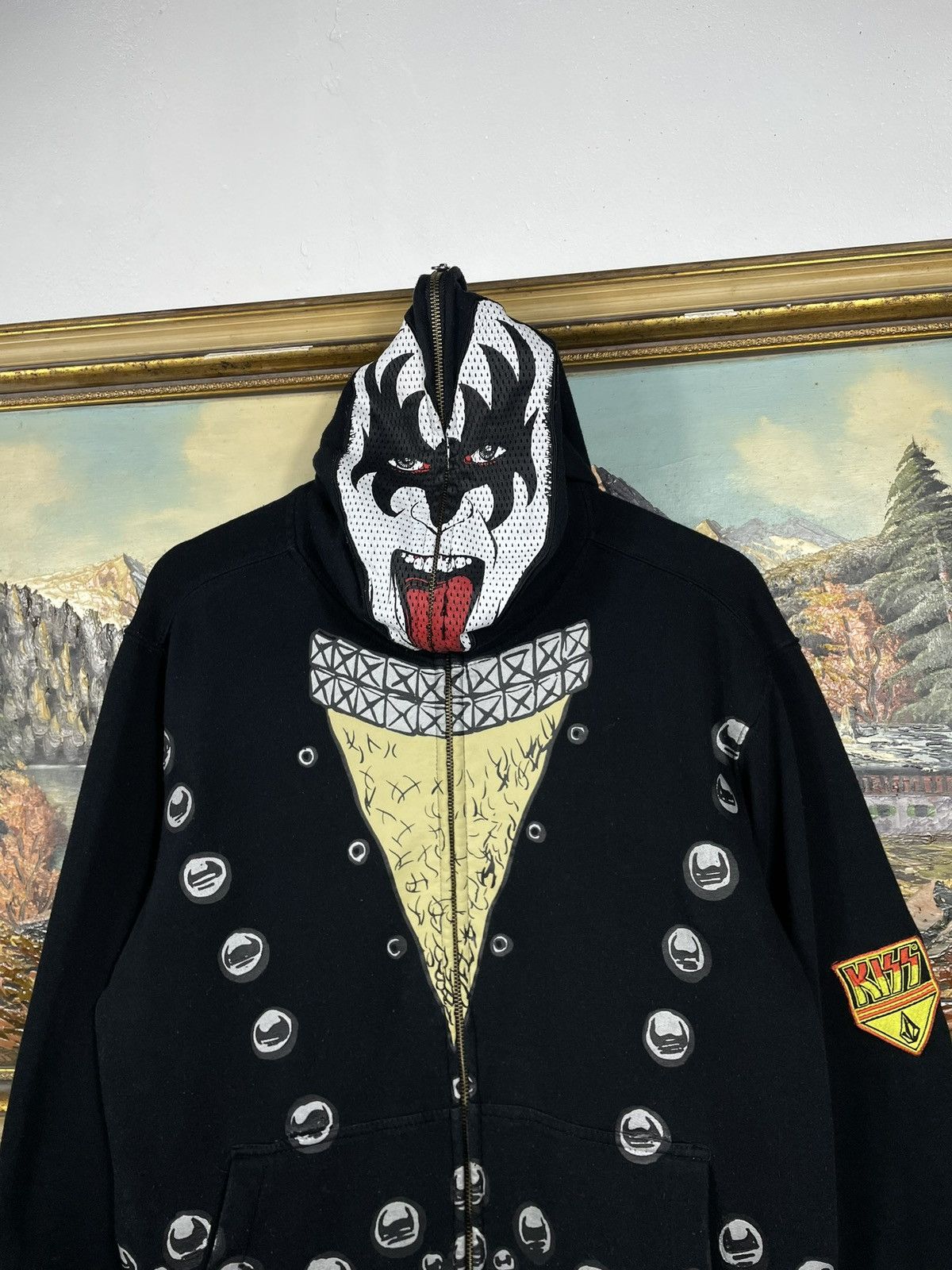 Band Tees × KISS × Vintage Kiss X Volcom Hoodie Gene Simmons Rock Metal Band Merch Size US S / EU 44-46 / 1 - 4 Thumbnail