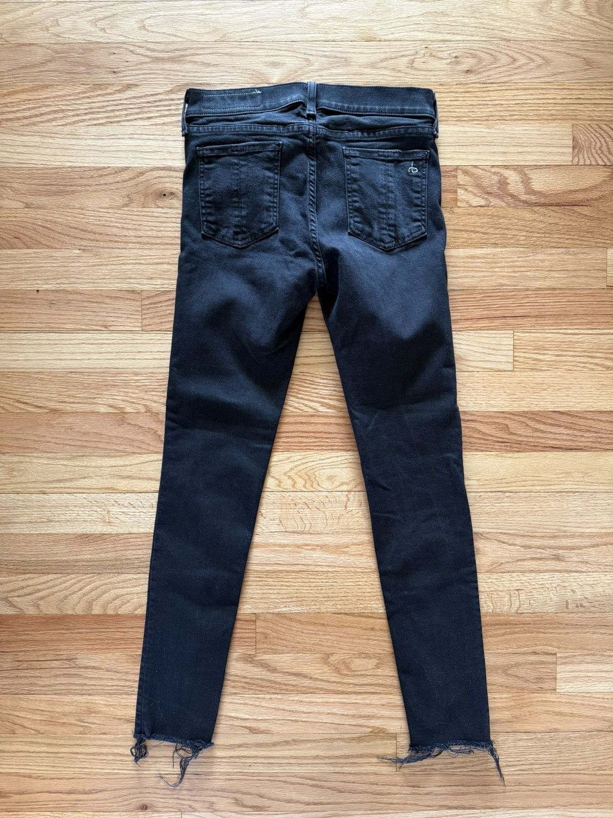 Rag & Bone Rag & Bone Raw Hem Ankle Skinny Denim Jeans 27W Black Size 27" / US 4 / IT 40 - 2 Thumbnail