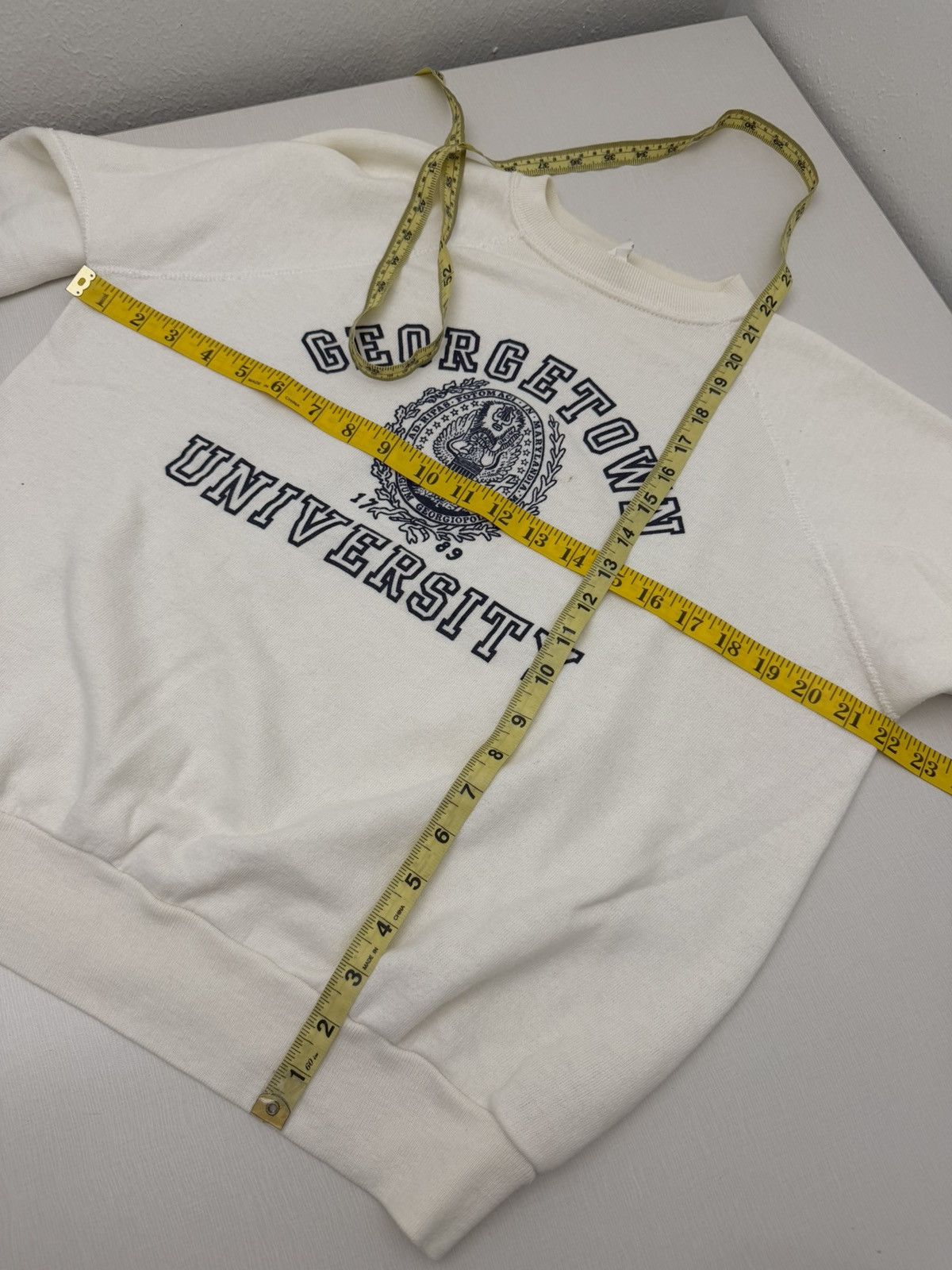 NCAA Vintage 70s Georgetown Hoyas University Sweatshirt Large Size L / US 10 / IT 46 - 7 Thumbnail