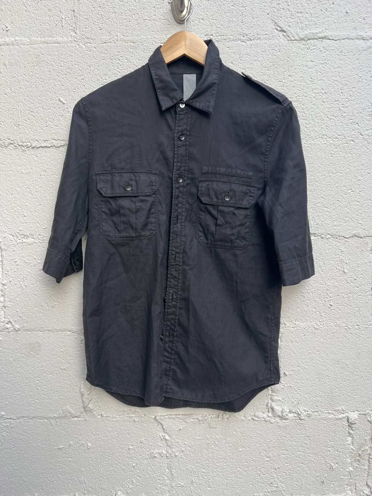 Attachment military button up shirt