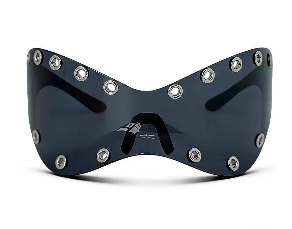 Other Streetwear Rivets Metal Y2k Punk Unisex Sunglasses Size ONE SIZE - 2 Thumbnail