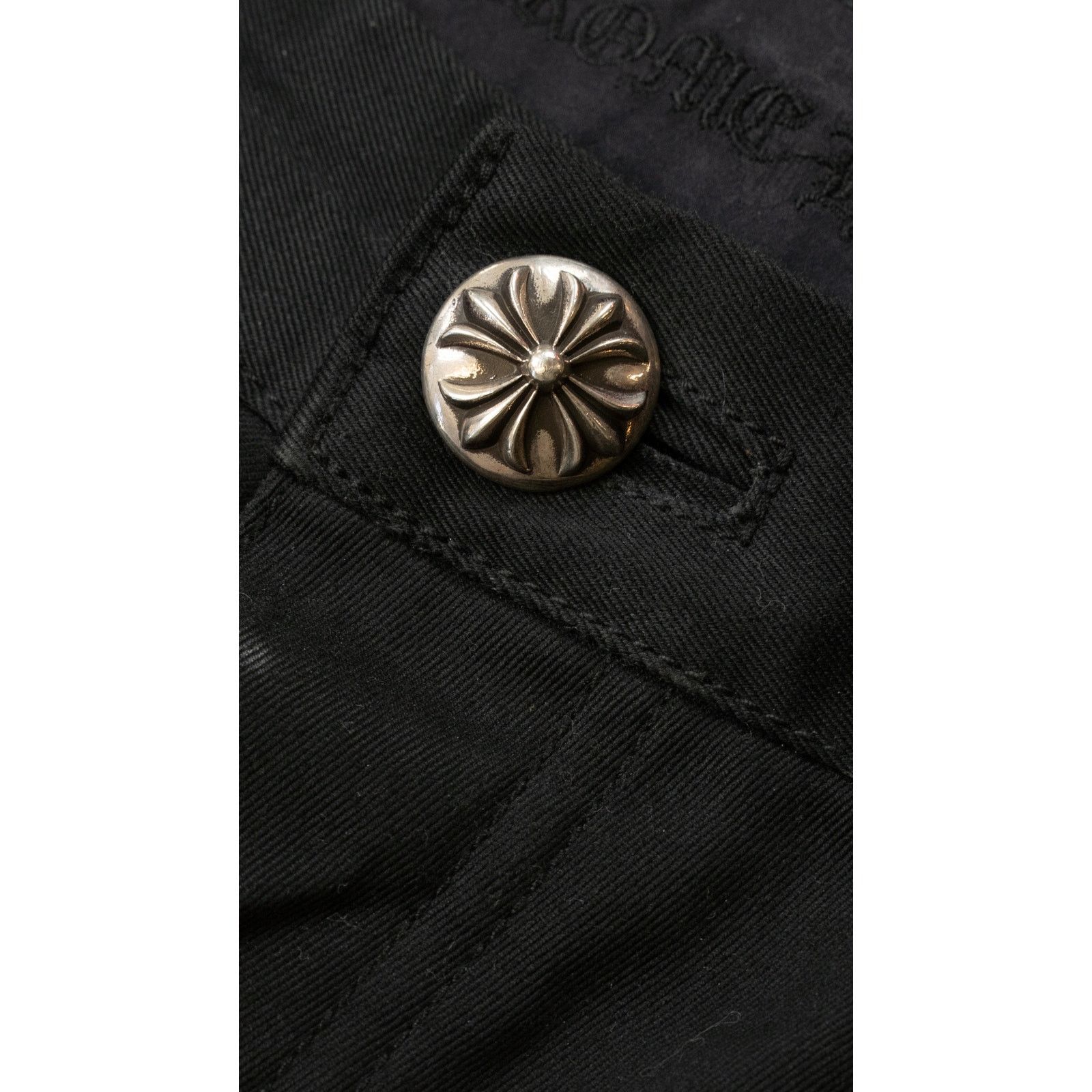 Chrome Hearts Black Double Knee Denim Shorts Size US 32 / EU 48 - 3 Thumbnail