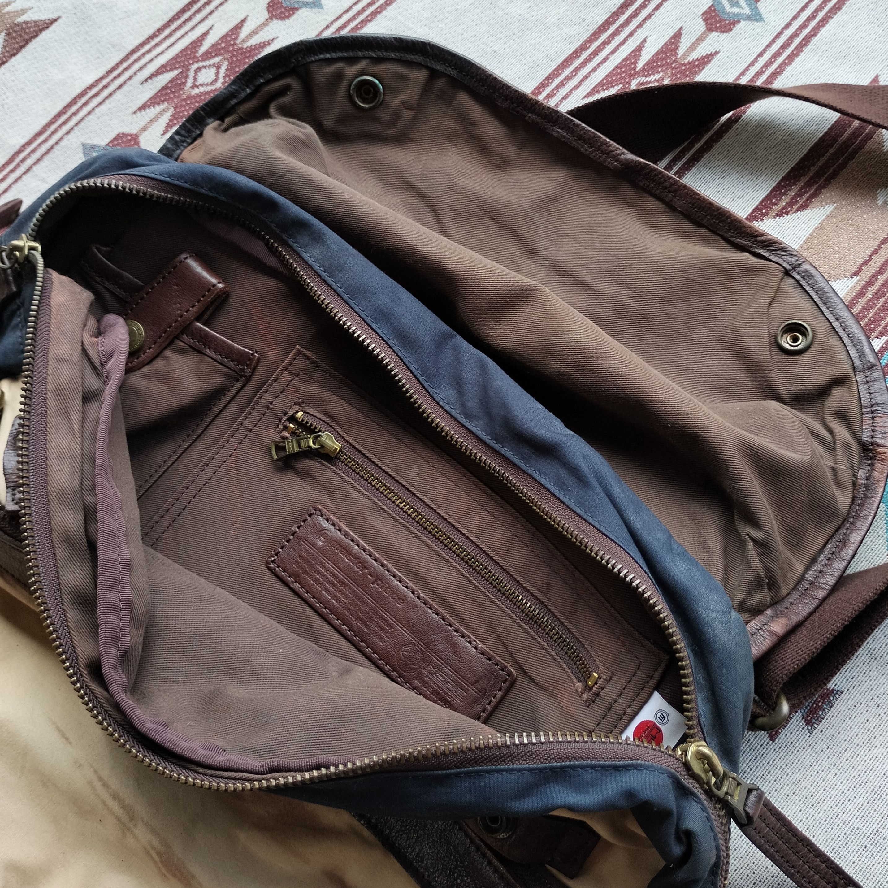 MasterPiece masterpiece x british millerain catton leather shoulder bag Size ONE SIZE - 11 Thumbnail