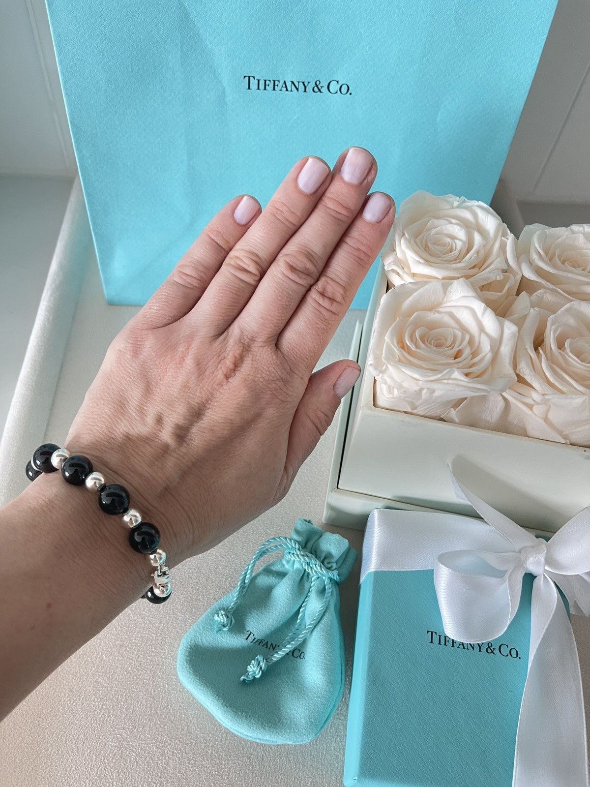 Tiffany & Co. Tiffany & Co. Black Onyx Silver Bracelet 10 mm Sz 8” in NEW Size ONE SIZE - 3 Thumbnail