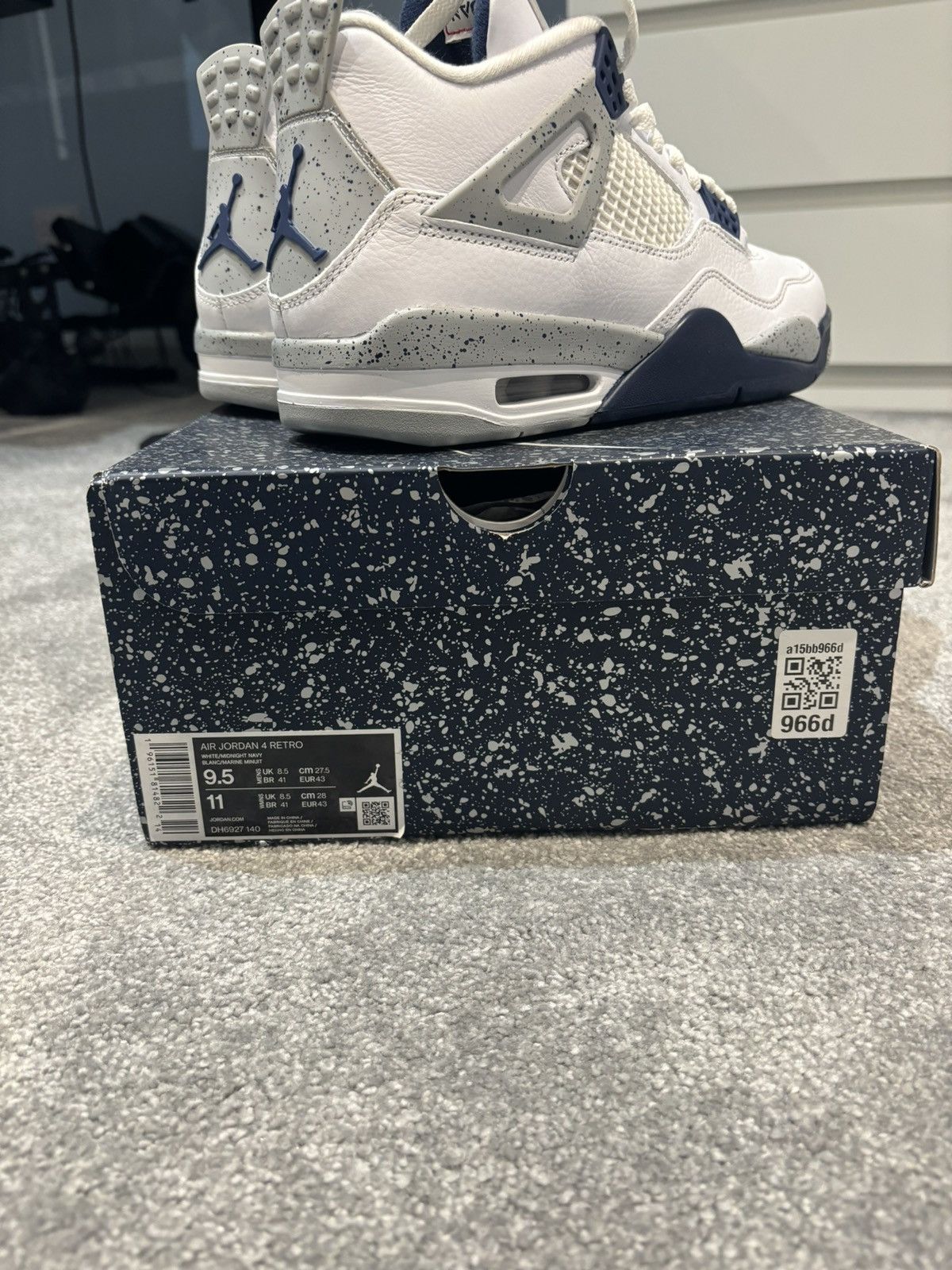 Jordan Brand × Nike Air Jordan four midnight navy Size US 9.5 / EU 42-43 - 4 Thumbnail