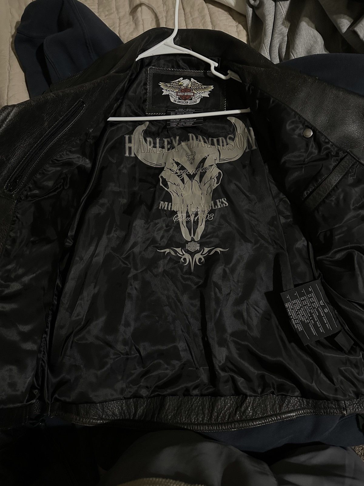 Harley Davidson Vintage Harley Leather Jacket Size US L / EU 52-54 / 3 - 6 Thumbnail