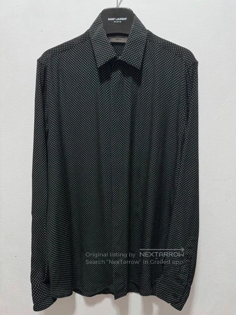 Saint Laurent Paris Saint Laurent Paris Silk starry print small polka dot shir Size XS / US 0-2 / IT 36-38 - 1 Thumbnail