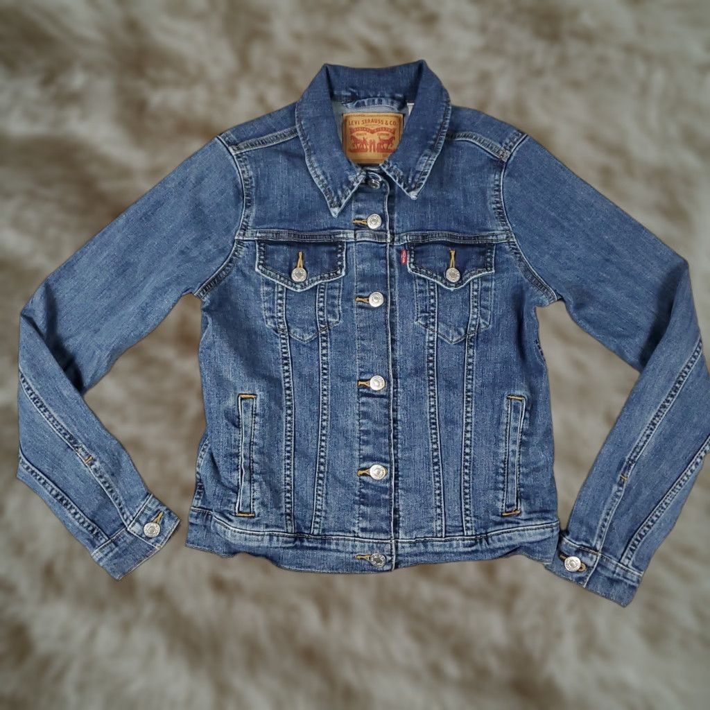 Levi's Levi's Women's Blue Denim Trucker Jacket Size S - Casual, All Seasons, Regular Fit Size 28" / US 6 / IT 42 - 1 Thumbnail