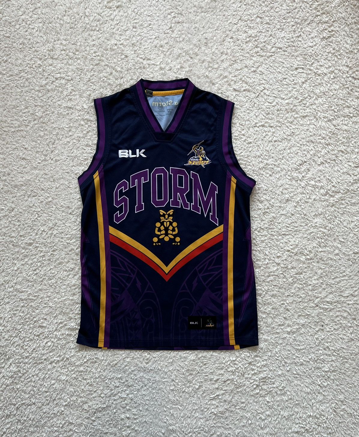 Vintage T-shirt BLK Melbourne Storm NRL Rugby League Size US M / EU 48-50 / 2 - 1 Thumbnail