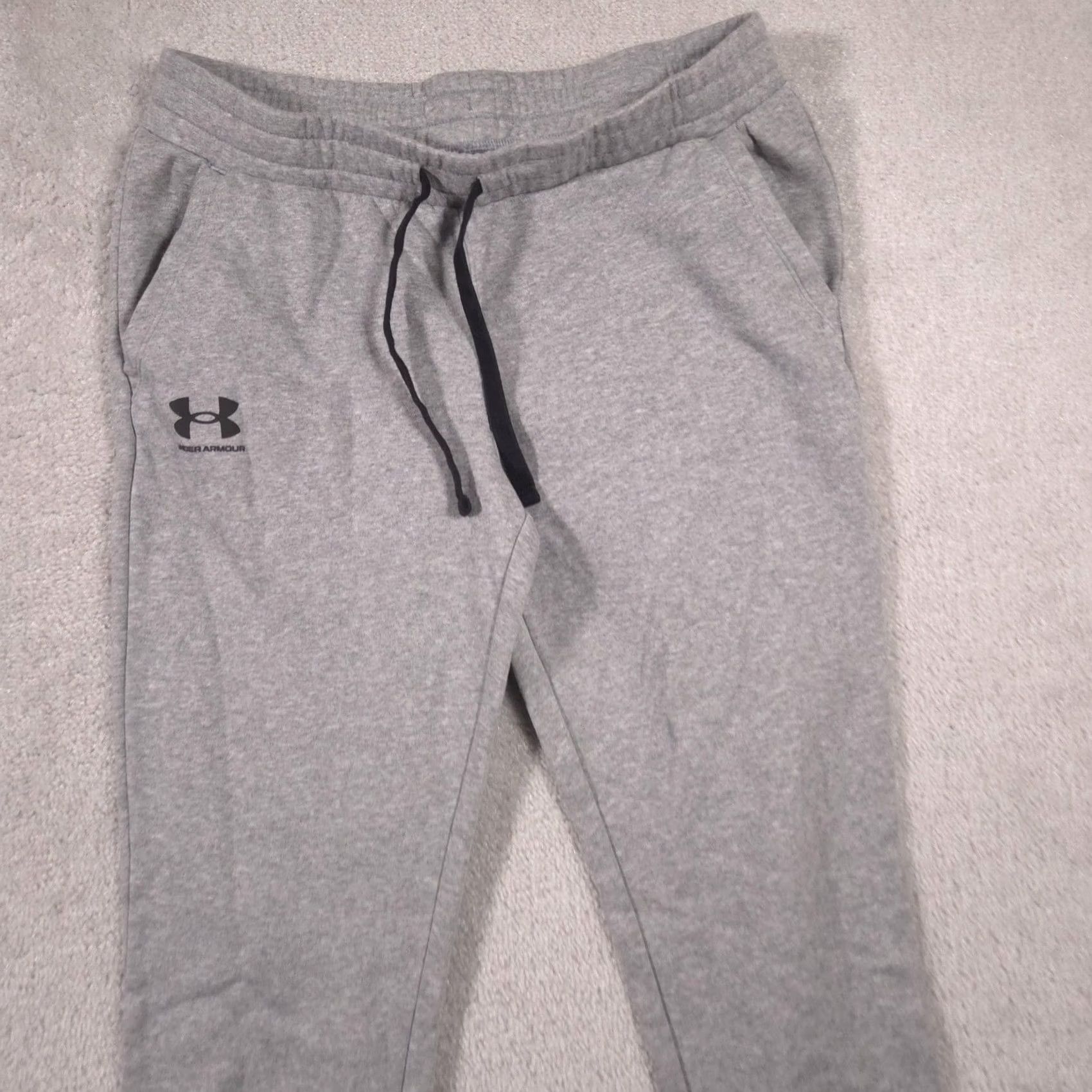 Under Armour Under Armour Mens Large Gray Fleece Jogger Pants Athletic Size US 33 - 4 Thumbnail