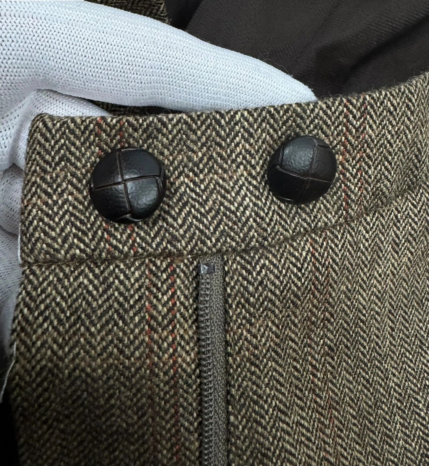 Other Basic By Timo Wool Herringbone Tweed Crop Pants size M Size 32" / US 10 / IT 46 - 13 Thumbnail