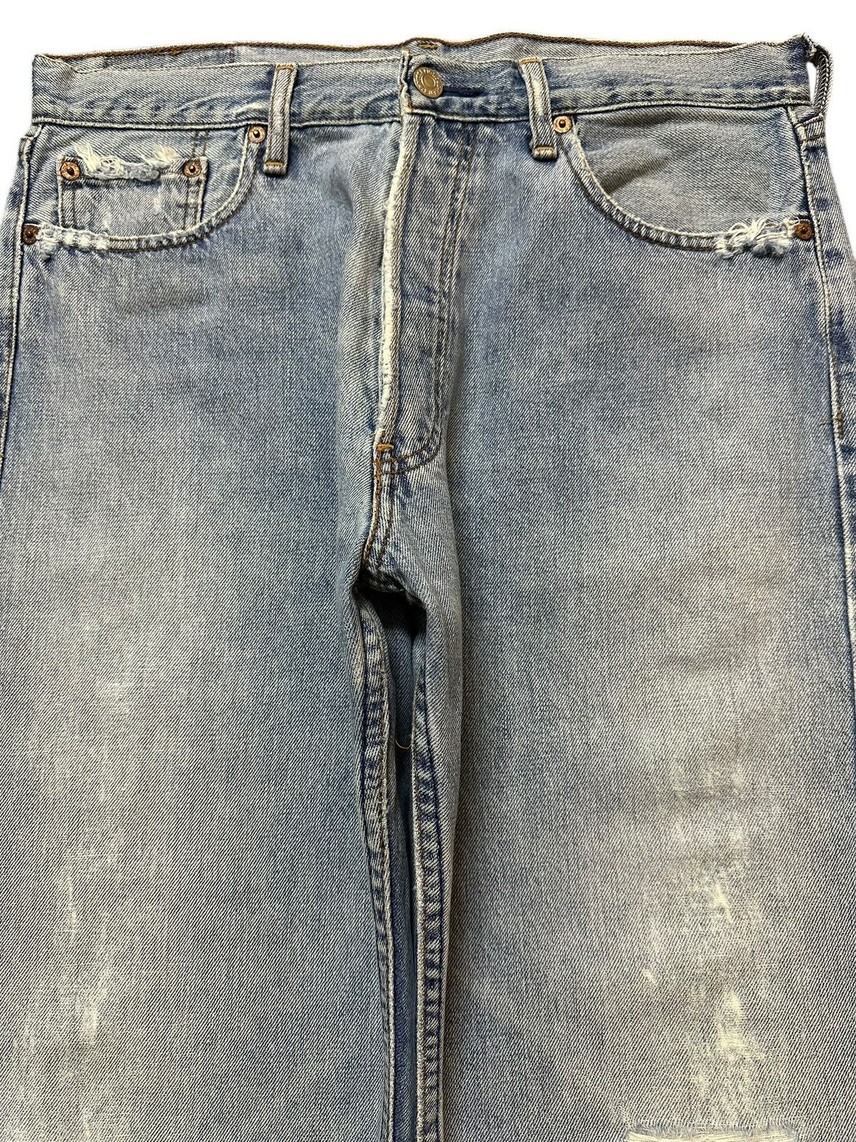 Levi's Vintage Japan 80s Levis 509 Blue Faded Wash Distressed Jeans Size US 33 - 3 Thumbnail