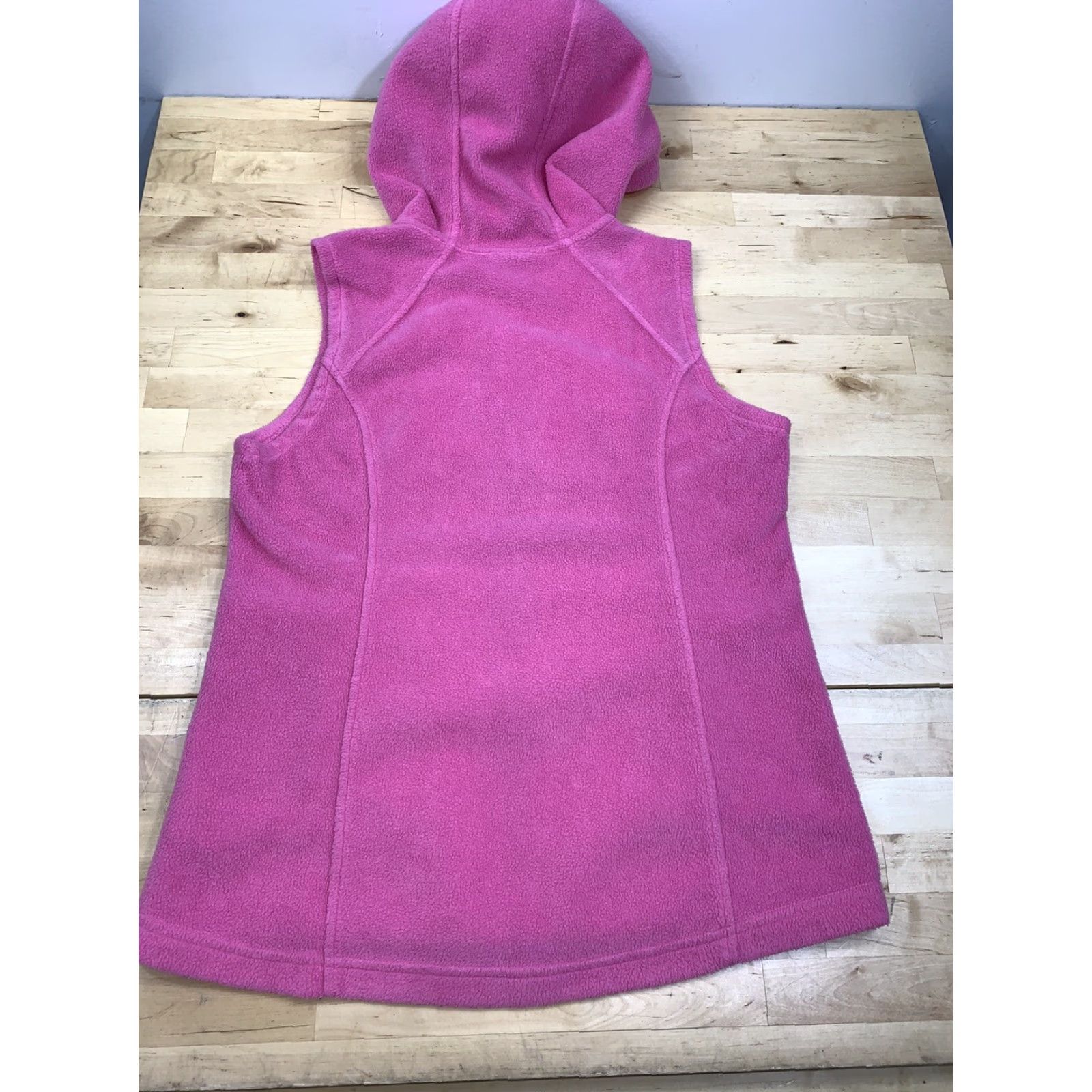 Pinko Columbia Jacket Vest Womens M Pink Fleece Hooded Casual Outdoor Zip #8512 Size M / US 6-8 / IT 42-44 - 7 Thumbnail