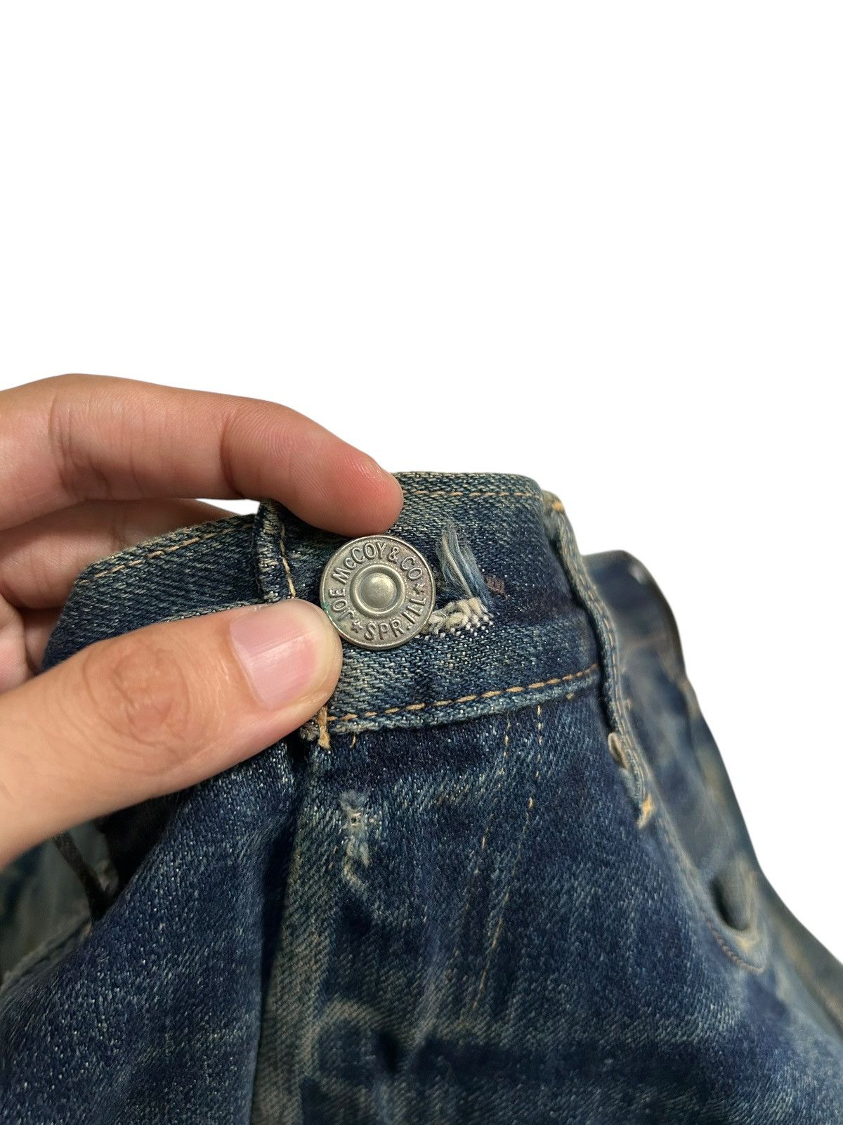 Japanese Brand × Kapital × Vintage JOE McCOY Selvedge Distressed Vtg Denim Jeans Size US 35 - 2 Thumbnail