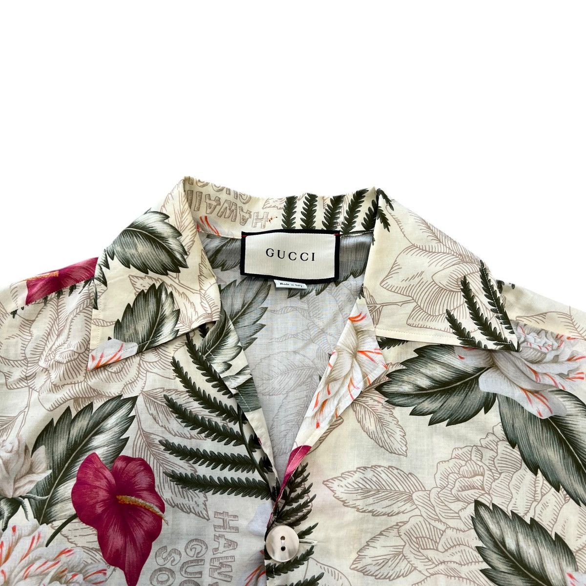 Gucci GUCCI 2020SS Cotton Hawaiian Print S/S Bowling Shirt Size US S / EU 44-46 / 1 - 4 Thumbnail