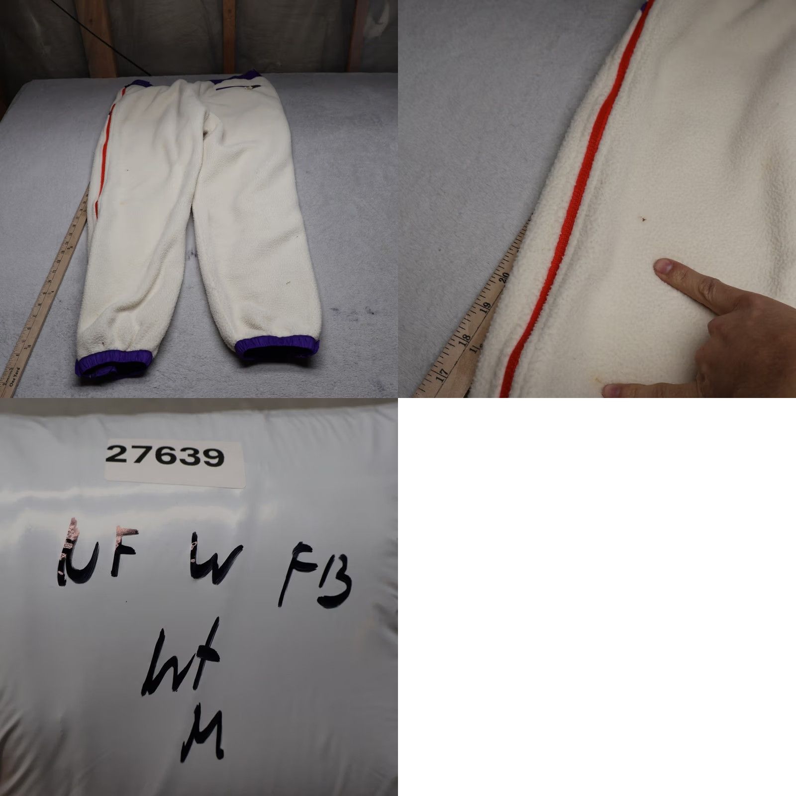 The North Face VINTAGE The North Face Pants Women Large White Fleece Joggers Outdoor Winter 34x29 Size 24" / US 00 / IT 34 - 10 Thumbnail