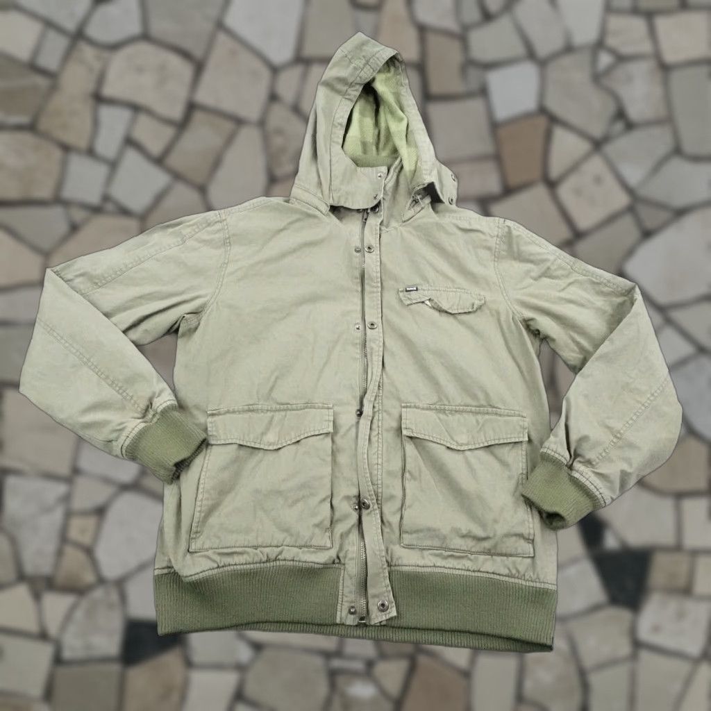 Hurley Hurley Jacket Mens Large Green Fleece Lined Field Coat Full Zip Up Canvas Coat Size US L / EU 52-54 / 3 - 1 Thumbnail
