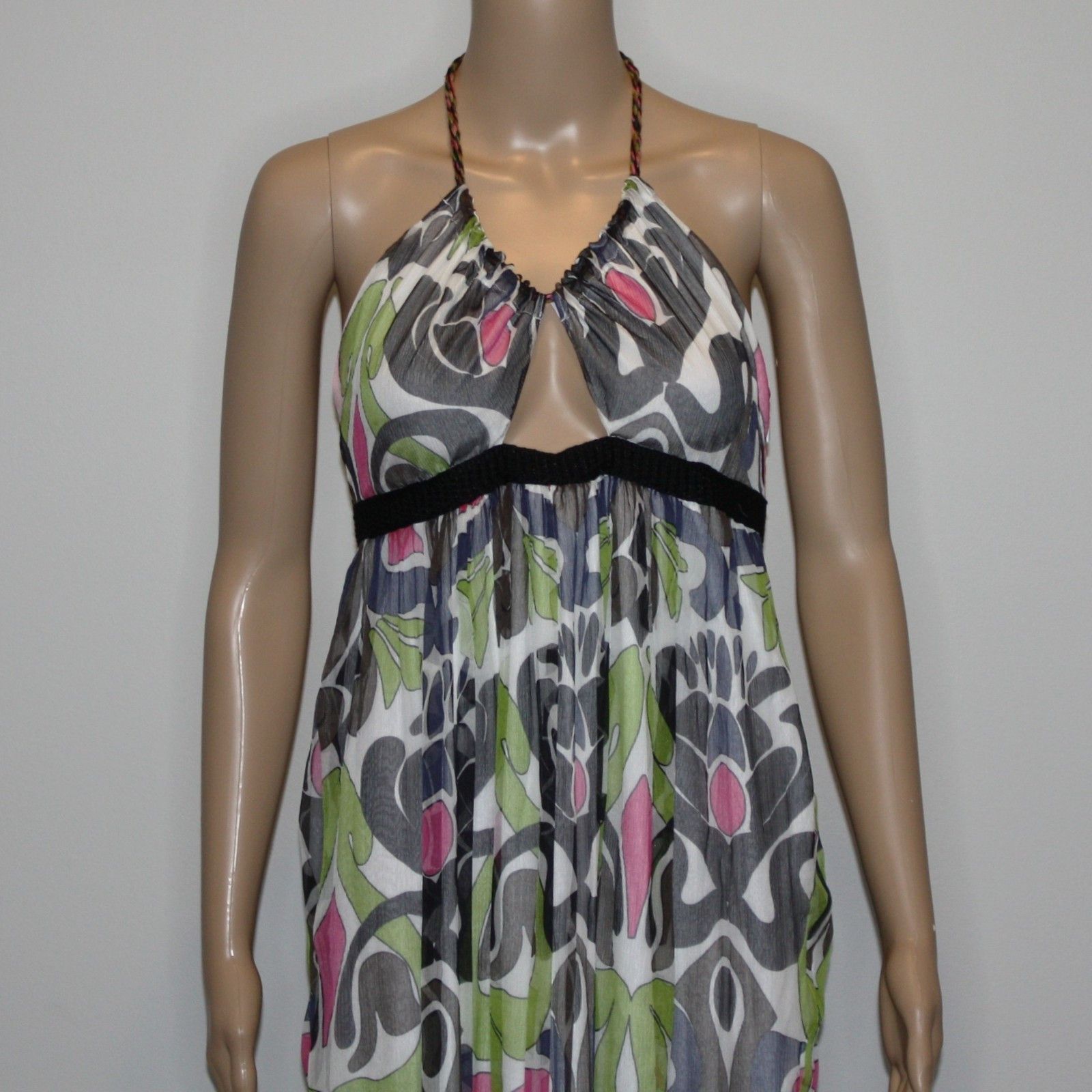 Missoni M Missoni Chiffon Halter Dress with Crochet Pom Poms $861 Size M / US 6-8 / IT 42-44 - 6 Thumbnail