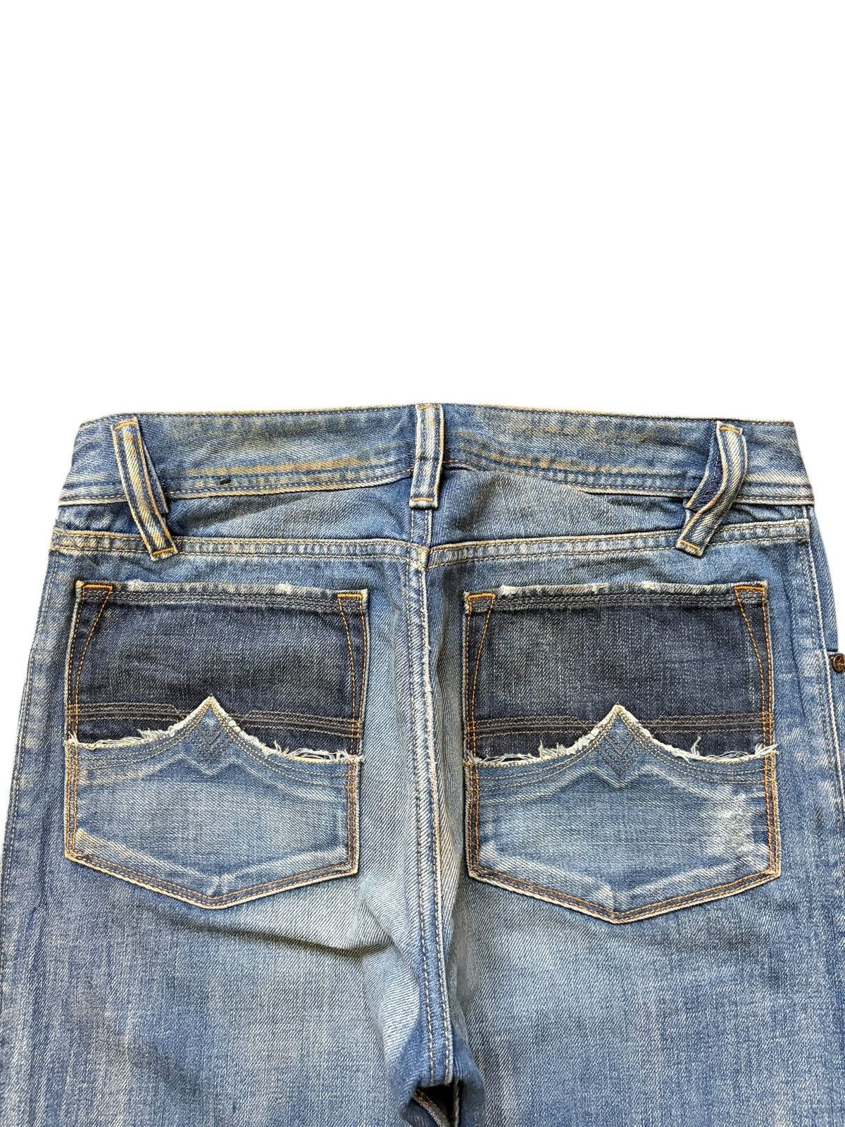 Diesel Vintage Italy Diesel Faded Wash Distress Flare Jeans Size US 29 - 4 Thumbnail