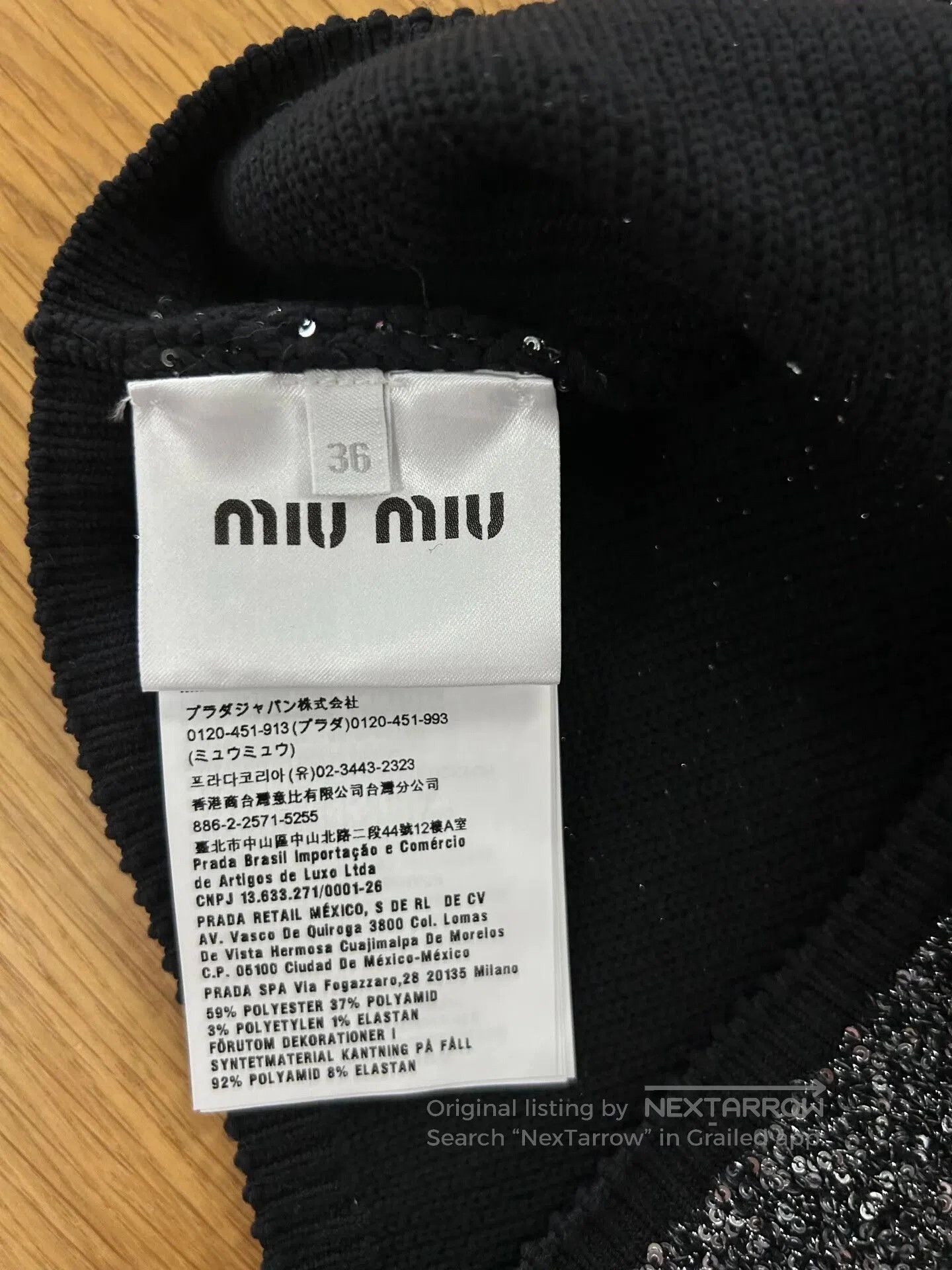 Miu Miu Miu Miu Black Sequin Knit Vest. Size XS / US 0-2 / IT 36-38 - 6 Thumbnail