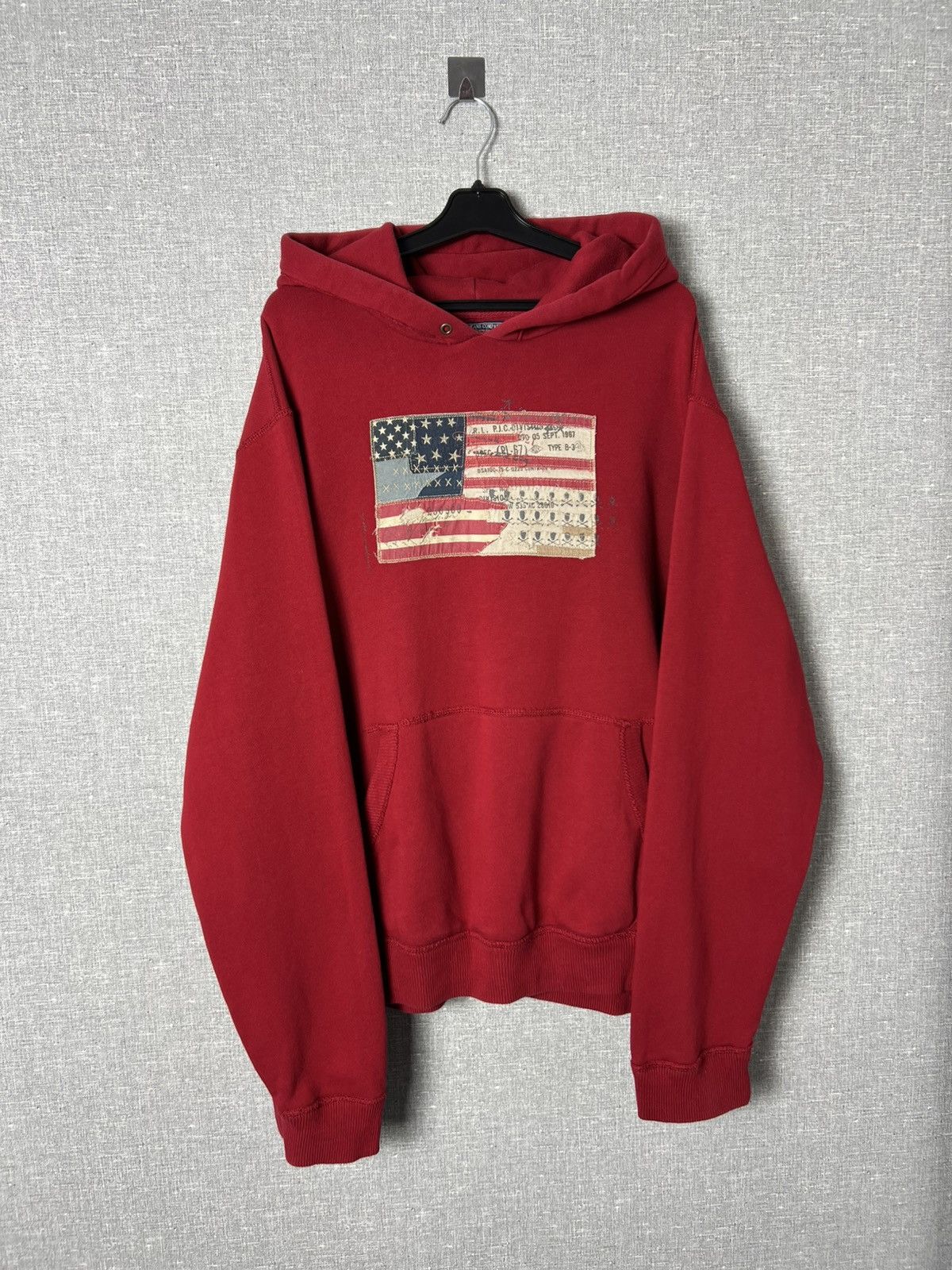 Polo Ralph Lauren Vintage Polo Jeans Company Ralph Lauren Hoodie USA Flag Logo Size US XXL / EU 58 / 5 - 1 Thumbnail