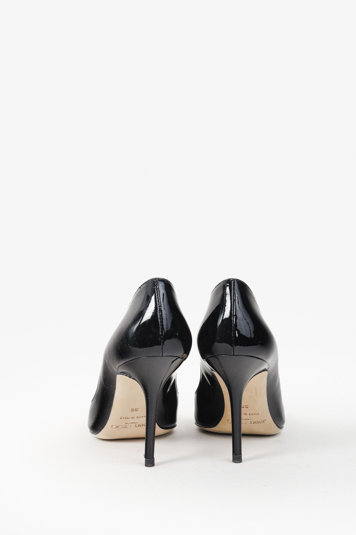 Jimmy Choo Jimmy Choo Gilbert Pump Black Patent Leather Size US 5 / IT 35 - 3 Thumbnail