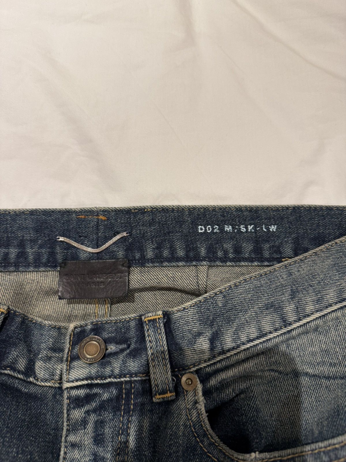 Saint Laurent Paris Dark Blue D02 Saint Laurent Jeans Size US 33 - 4 Thumbnail