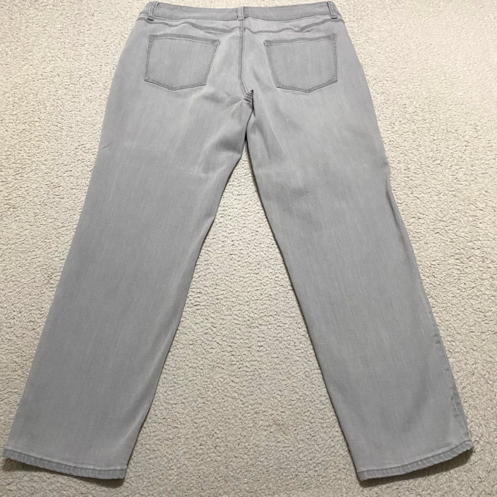 Talbots Talbots Jeans 12 Gray Medium Wash Straight 5-Pocket Denim Mid Rise Womens Jeans Size 34" / US 12 / IT 48 - 2 Thumbnail
