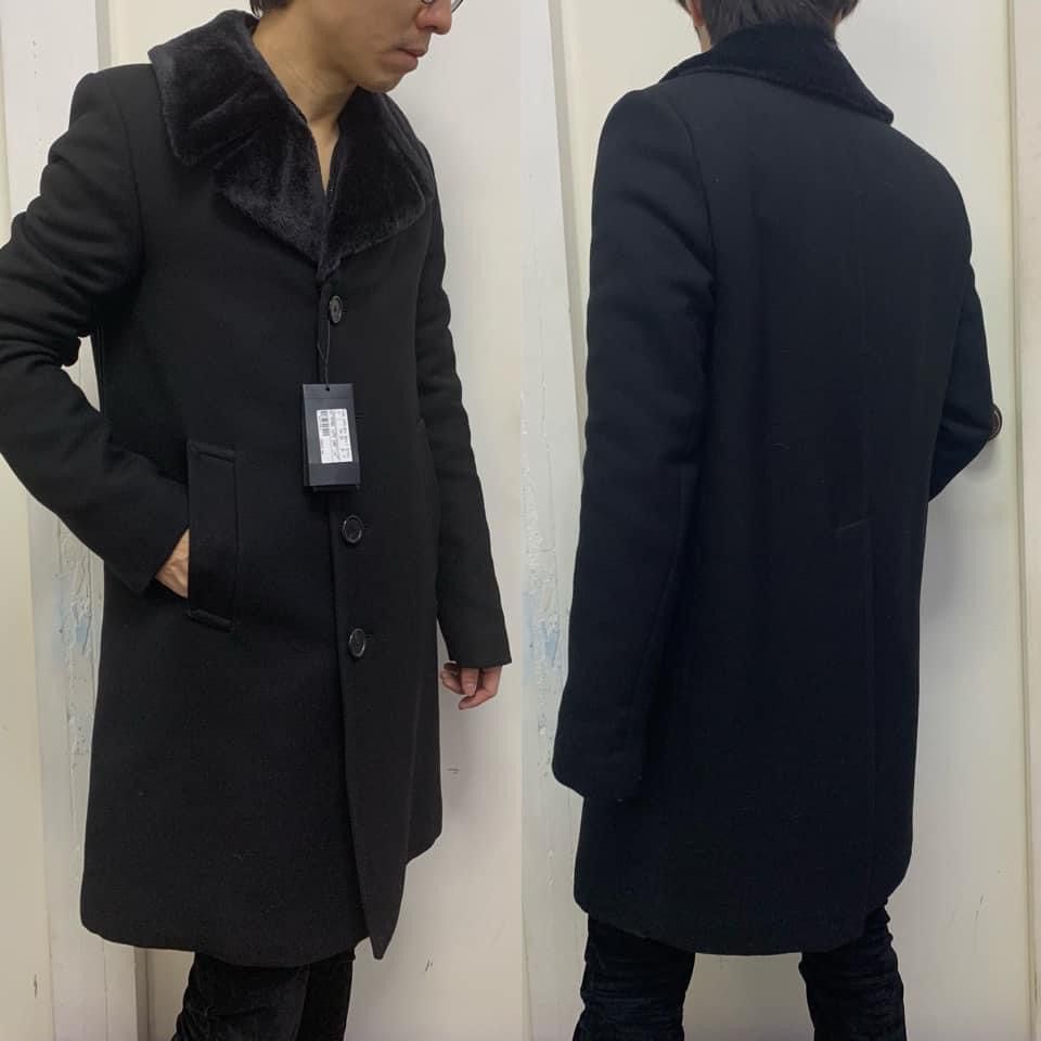 Hedi Slimane × Saint Laurent Paris 16FW Faux Fur Collar Coat Sz44 Size US S / EU 44-46 / 1 - 8 Thumbnail