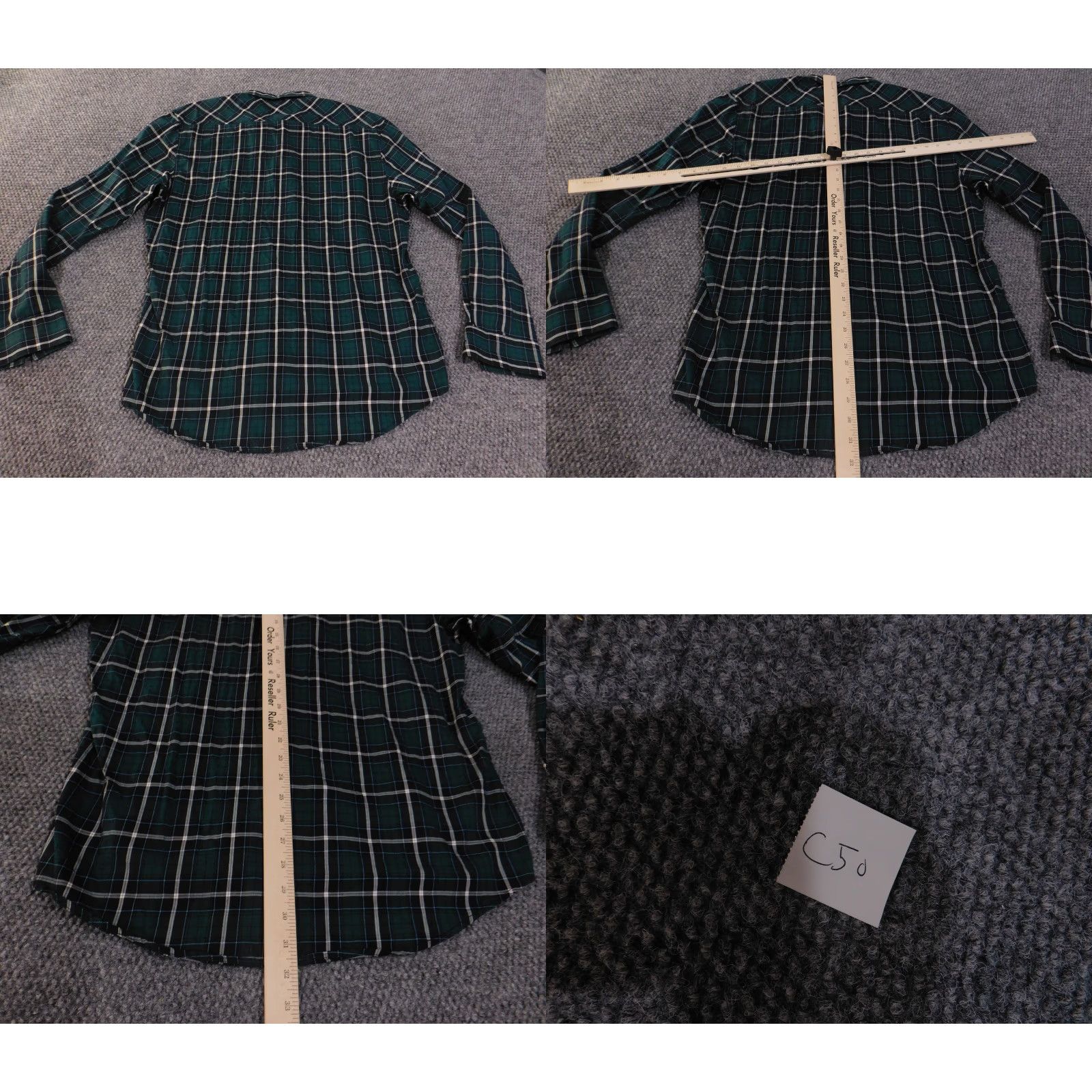 Vintage 7Diamonds Shirt Mens XL Green Plaid Long Sleeve Button Up Casual Patch Cotton Size US XL / EU 56 / 4 - 9 Thumbnail