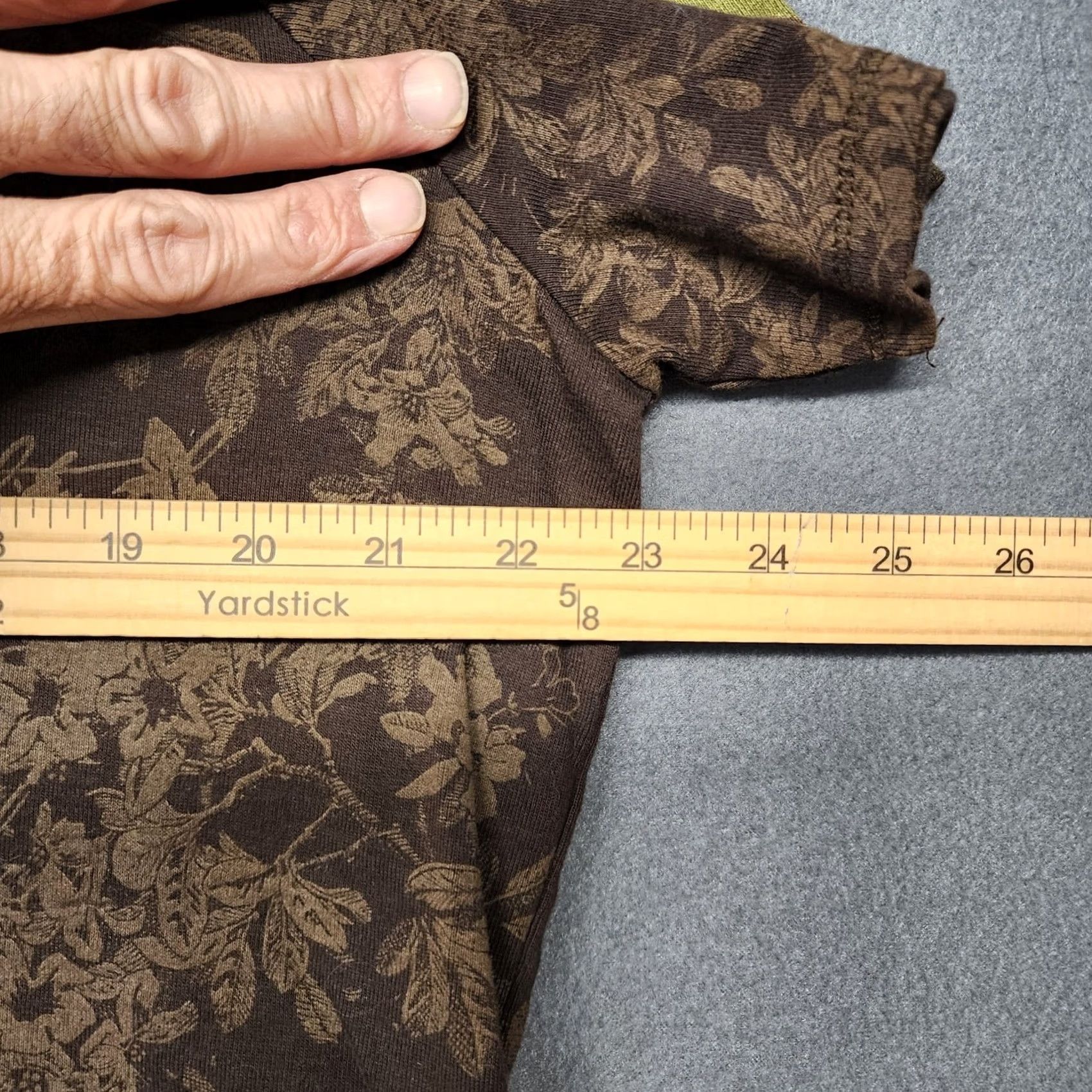 Essentials VINTAGE Essentials by Maggie Top Womens 18/20 Garden of Eden Green Brown Goblincore Shirt Womens Size XXL / US 16-18 / IT 52-54 - 5 Thumbnail
