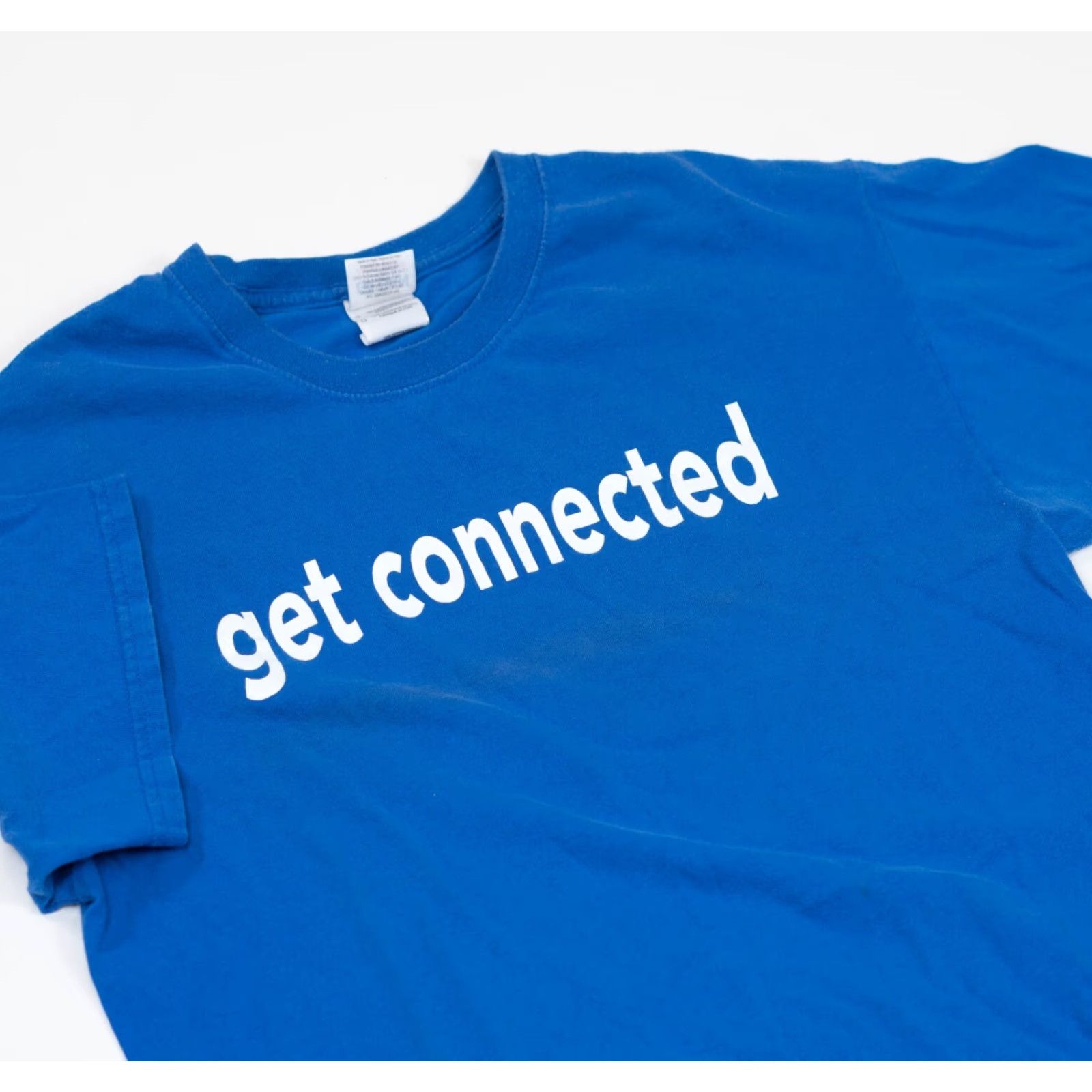 Vintage VINTAGE Internet Get Connected T-Shirt Men's L Blue Gilden 90s Rock N Roll Logo Short Sleeve Crew Neck Shirt Size US L / EU 52-54 / 3 - 2 Thumbnail