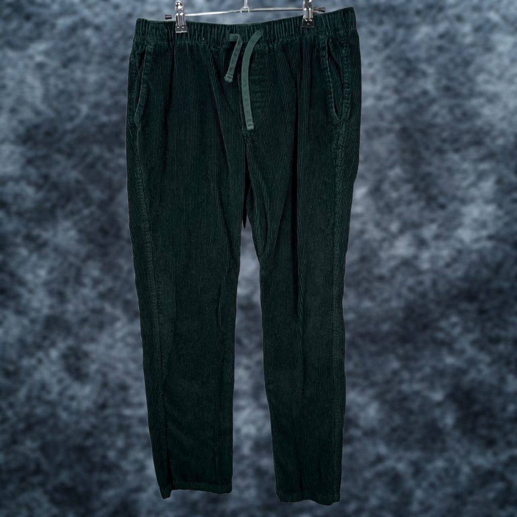 Old Navy Old Navy Mens Medium Green Corduroy Drawstring Straight-Leg Pants Size US 31 - 1 Thumbnail