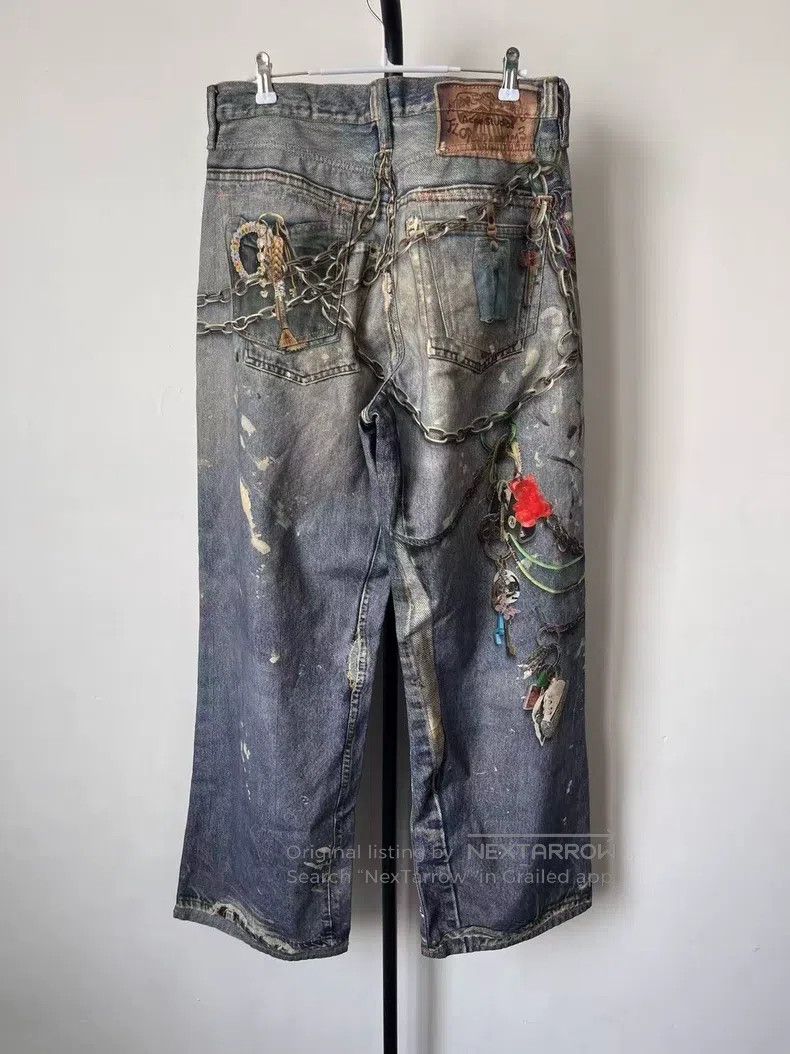 Acne Studios Acne Studios Trompe L'oeil Ink-Splattered 3D-Printed Jeans Size US 38 / EU 54 - 2 Thumbnail