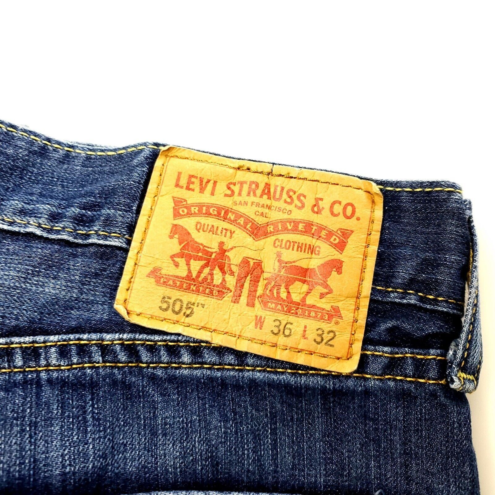Levi's Levi's 505 Straight Regular Fit Blue Jeans 34/31 Enzyme Ston Size US 34 / EU 50 - 2 Thumbnail