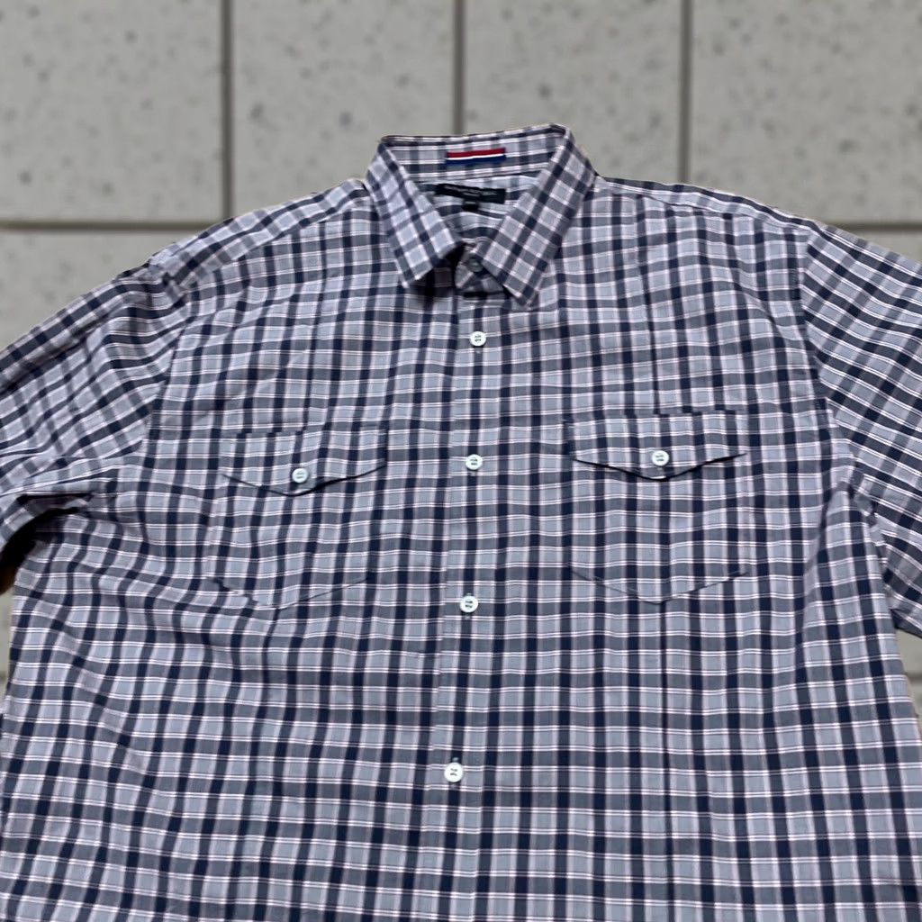 Banana Republic VINTAGE Banana Republic Button Shirt Men 2XL Slim Fit Plaid Shirt, Gray Red, Long Sleeve, Button-Up, Classic, 2014, Casual, Business, 2XL Mens Size US XXL / EU 58 / 5 - 1 Thumbnail