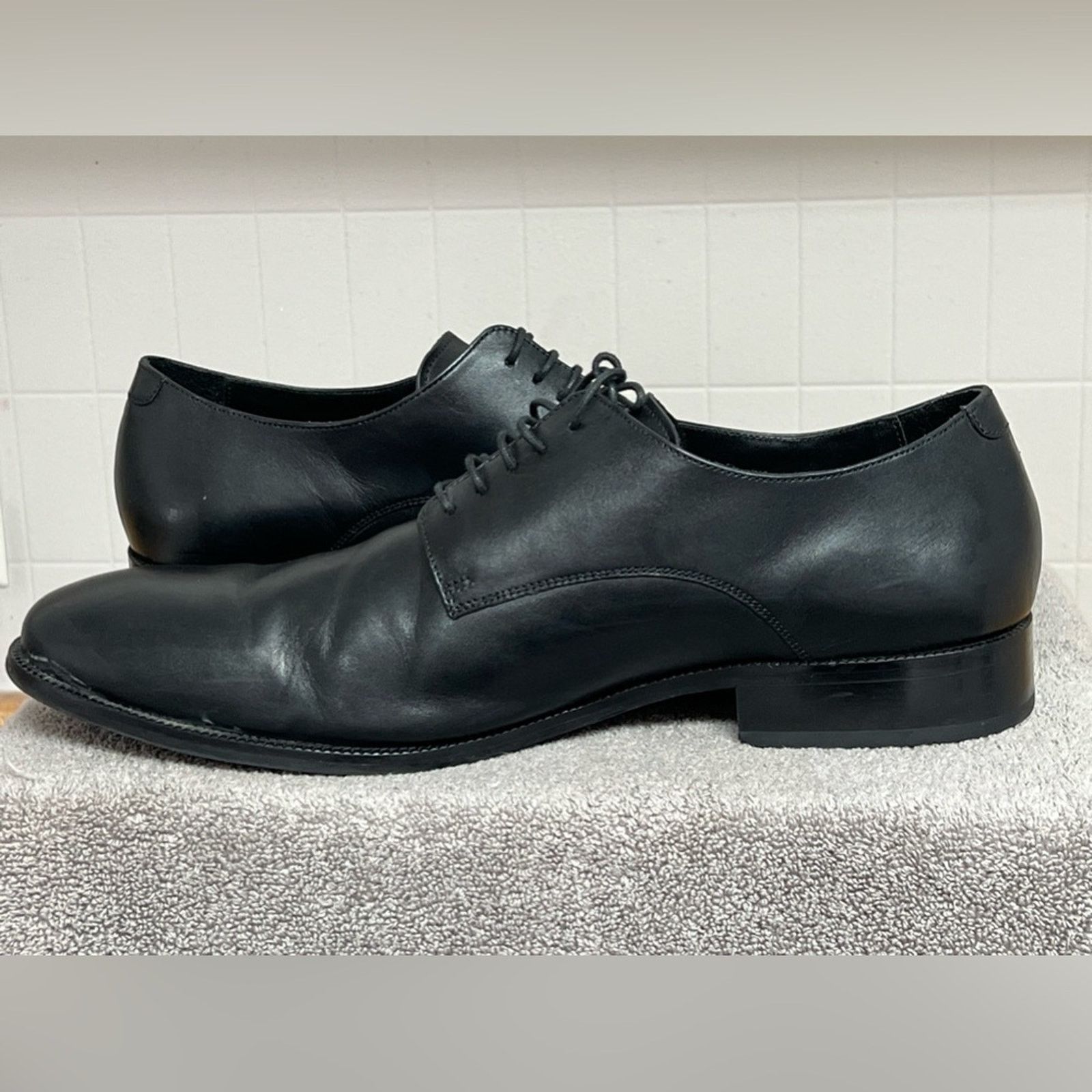 Cole Haan COLE HAAN Benton Black 15 M Men Plain Toe Derby Dress Shoes Size US 15 / EU 48 - 4 Thumbnail