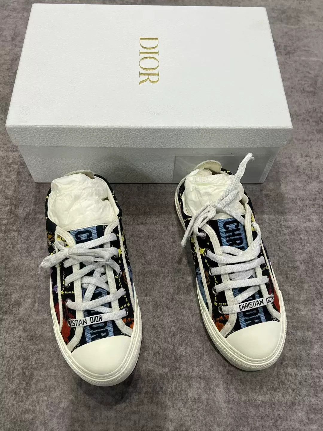 Dior Dior Floral Print Sneakers Size US 4 / IT 34 - 1 Thumbnail