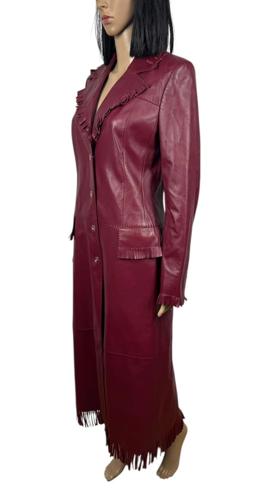 Other Upstar Exclusive Genuine Leather Long Coat Fringed D42 I48 Size L / US 10 / IT 46 - 6 Thumbnail