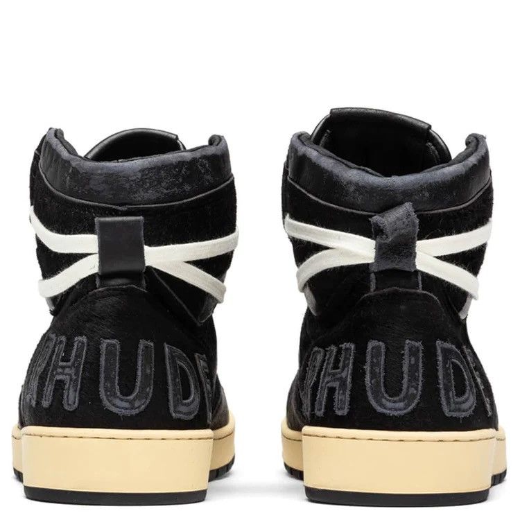 Rhude $595 Pony Hair Rhecess Vintage Distressed Hi Sneaker Leather Size US 9 / EU 42 - 4 Thumbnail