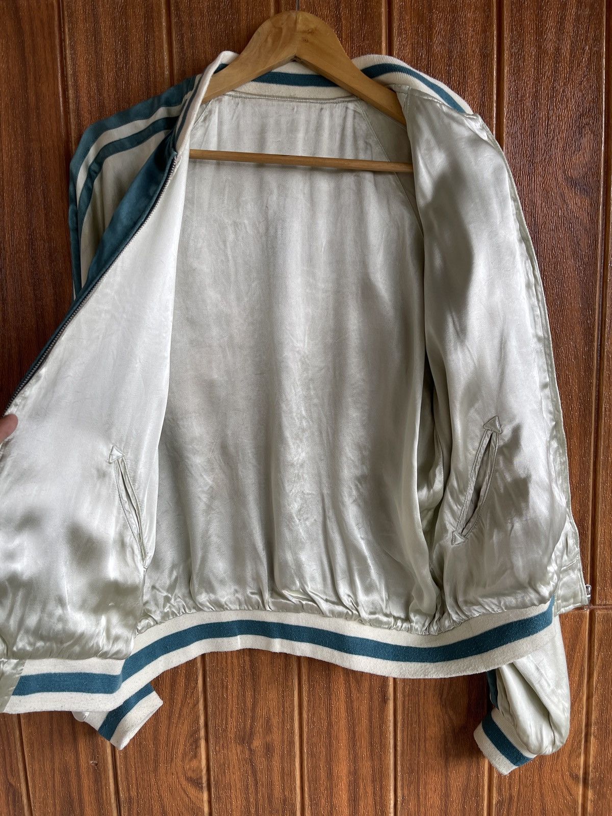 Avirex Rare🔥Vtg AVIREX x SUKAJAN JAPAN Satin Rayon Jacket Size US M / EU 48-50 / 2 - 16 Thumbnail
