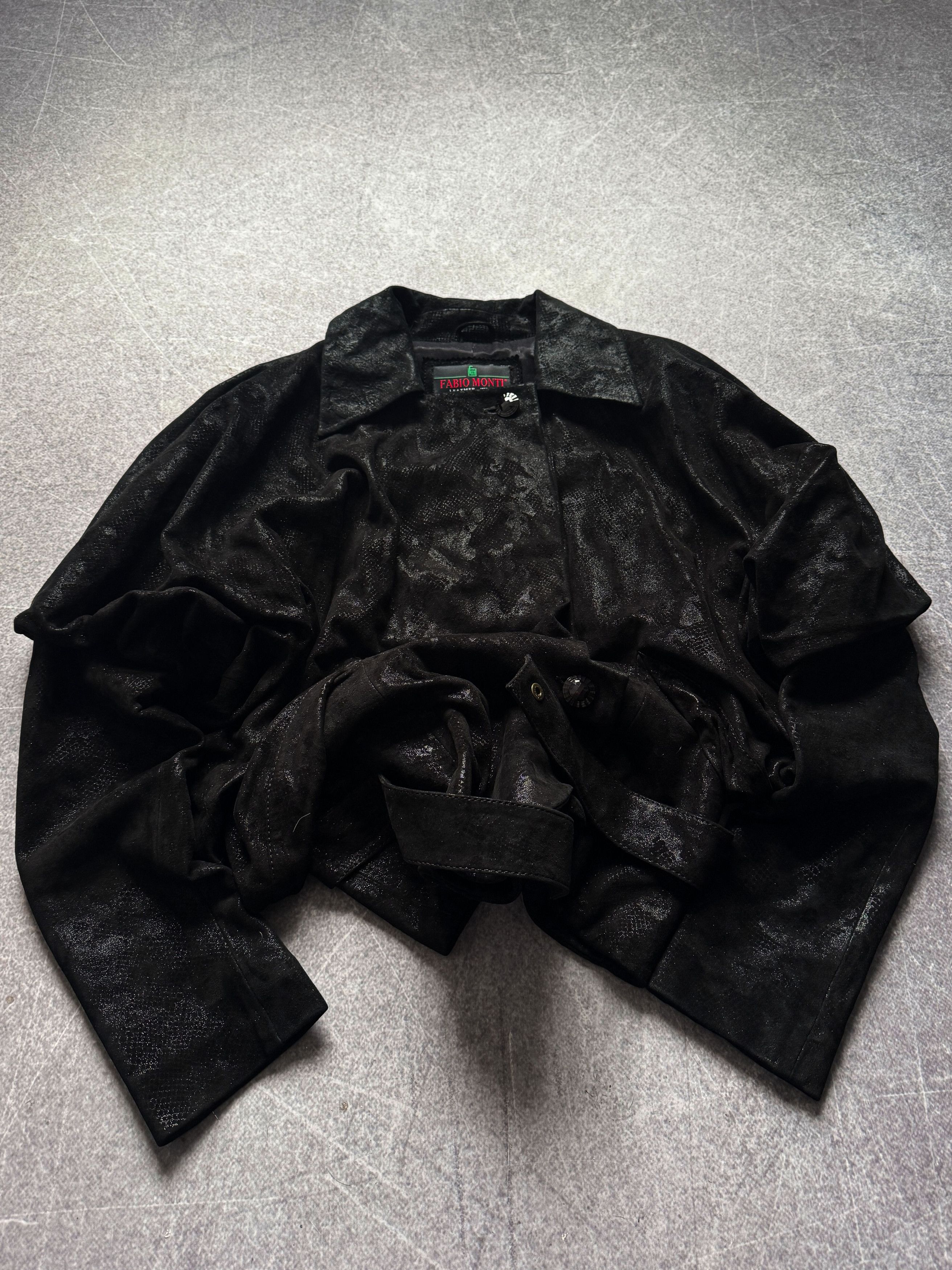 Yohji Yamamoto Vintage Y2K Black Leather Jacket Cropped Archive Size M / US 6-8 / IT 42-44 - 10 Thumbnail