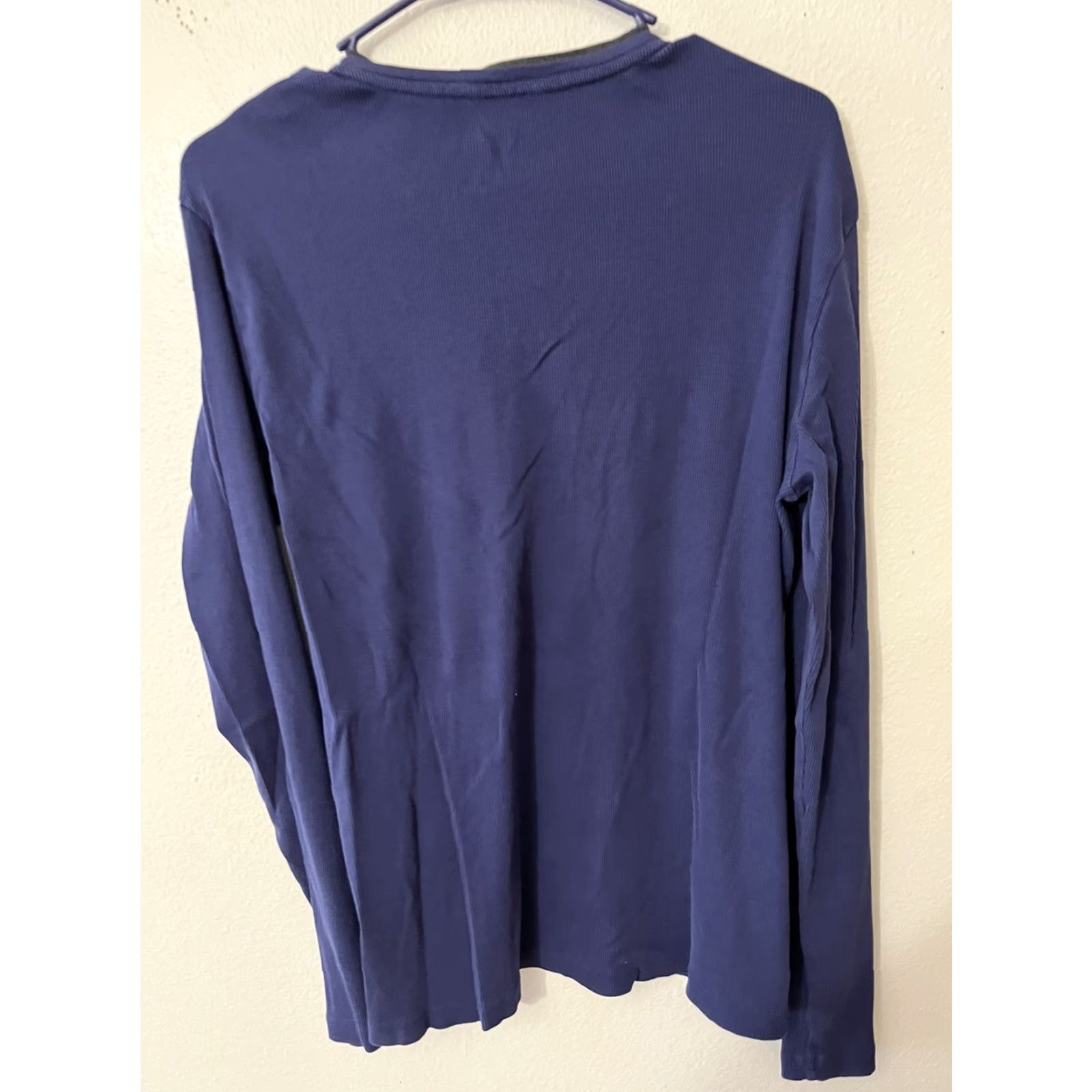 Calvin Klein Calvin Klein Mens Sweater Large Blue V Neck Pullover Long Sleeve Sweatshirt Size US L / EU 52-54 / 3 - 2 Thumbnail