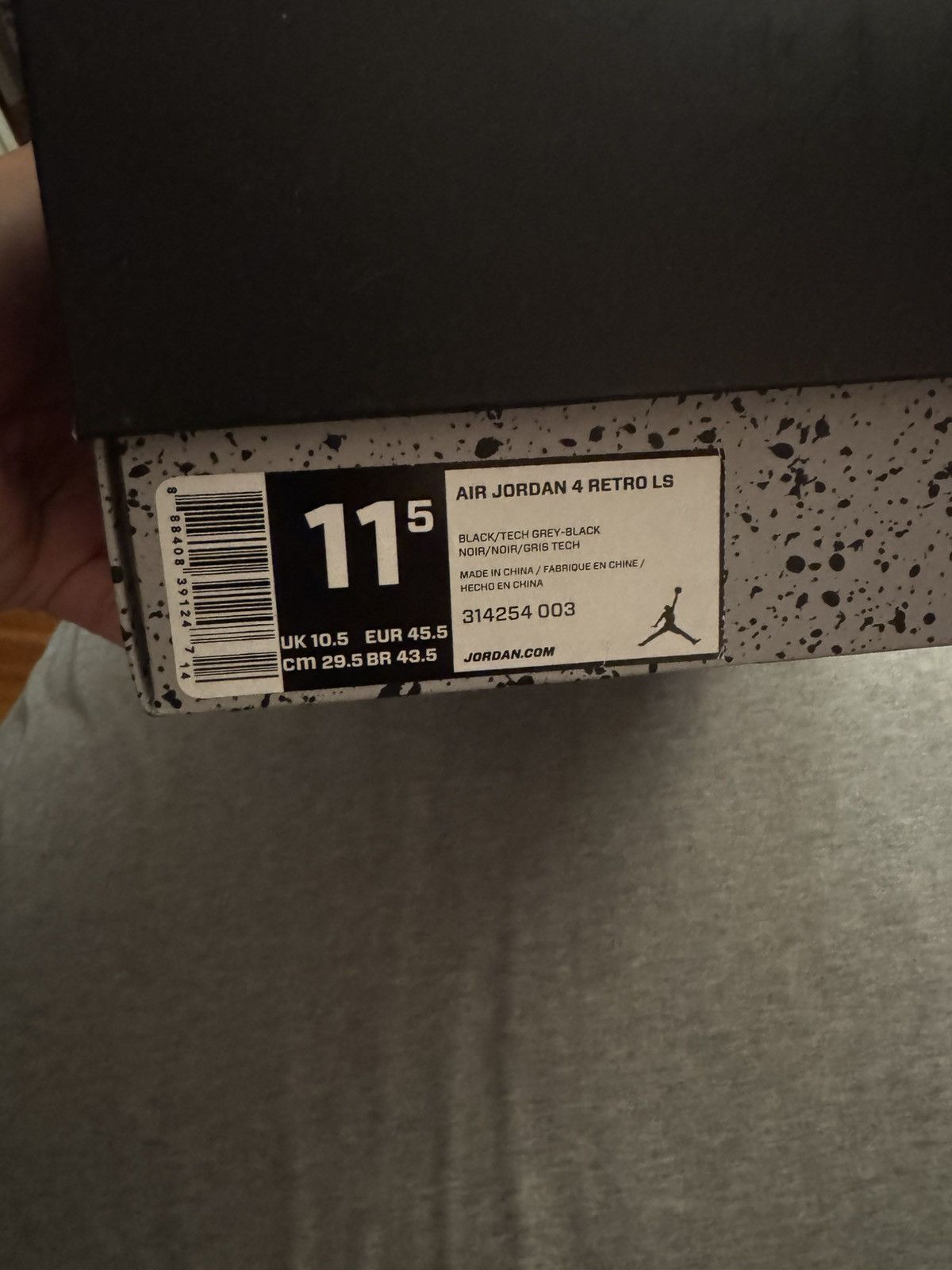 Jordan Brand × Nike Jordan 4 Retro Black Oreo Size US 11.5 / EU 44-45 - 6 Thumbnail