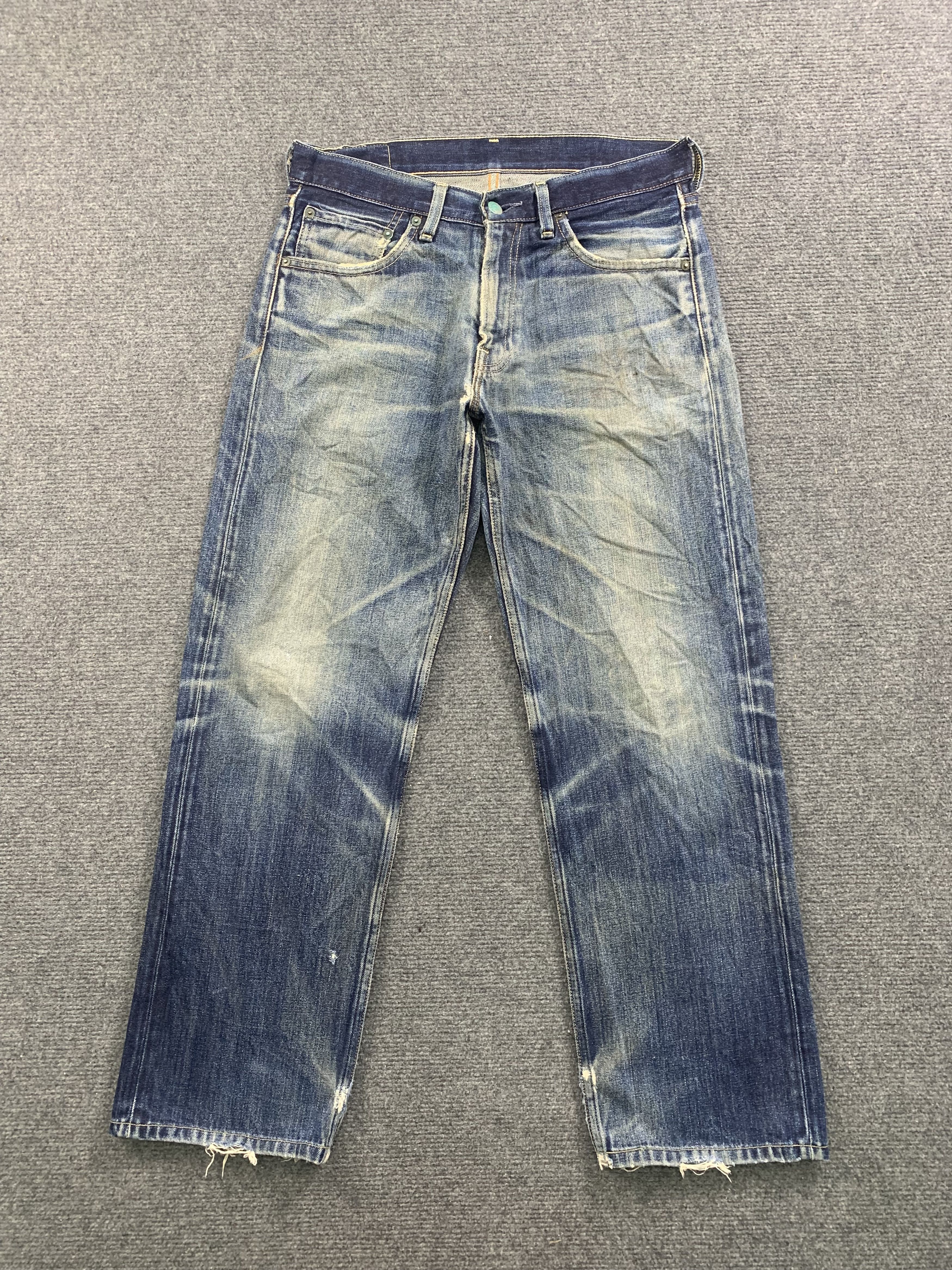 image of Levis 503 Faded Blue Jeans in Blue Denim, Men's (Size 32)