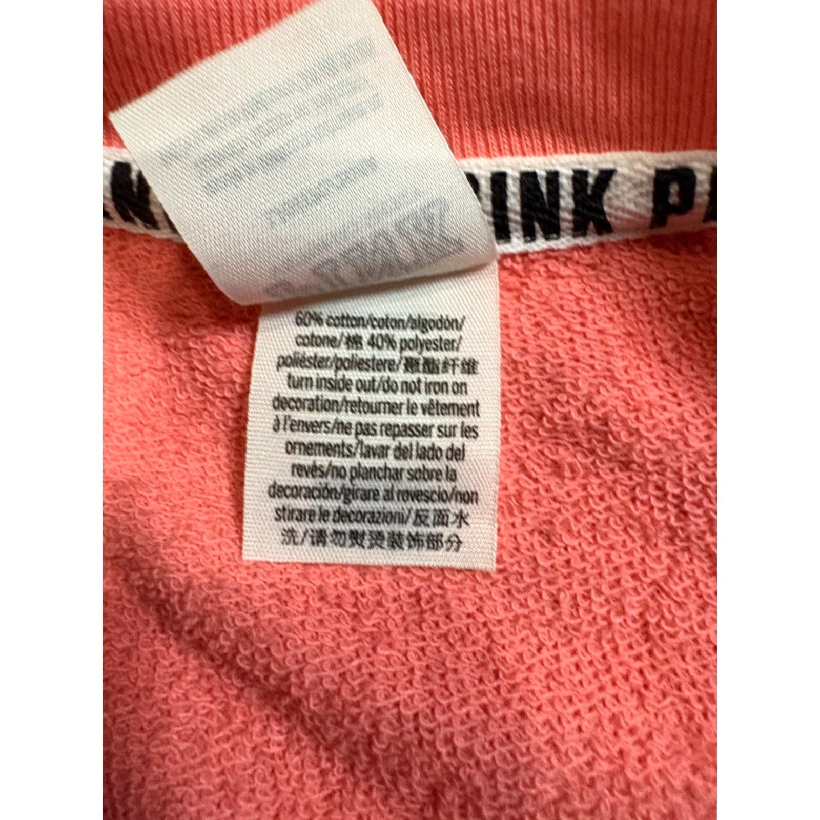 Victoria's Secret Victoria Secret PINK Women Sweater Large Cropped Pink Sweatshirt Pullover Womens Size L / US 10 / IT 46 - 5 Thumbnail