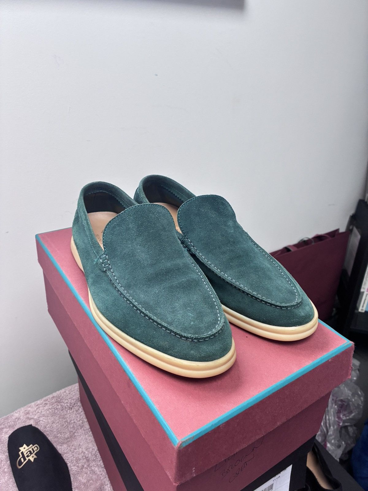 Loro Piana Loro Piana teal green summer walk uk 6.5 eu 40.5 Size US 7.5 / EU 40-41 - 1 Thumbnail
